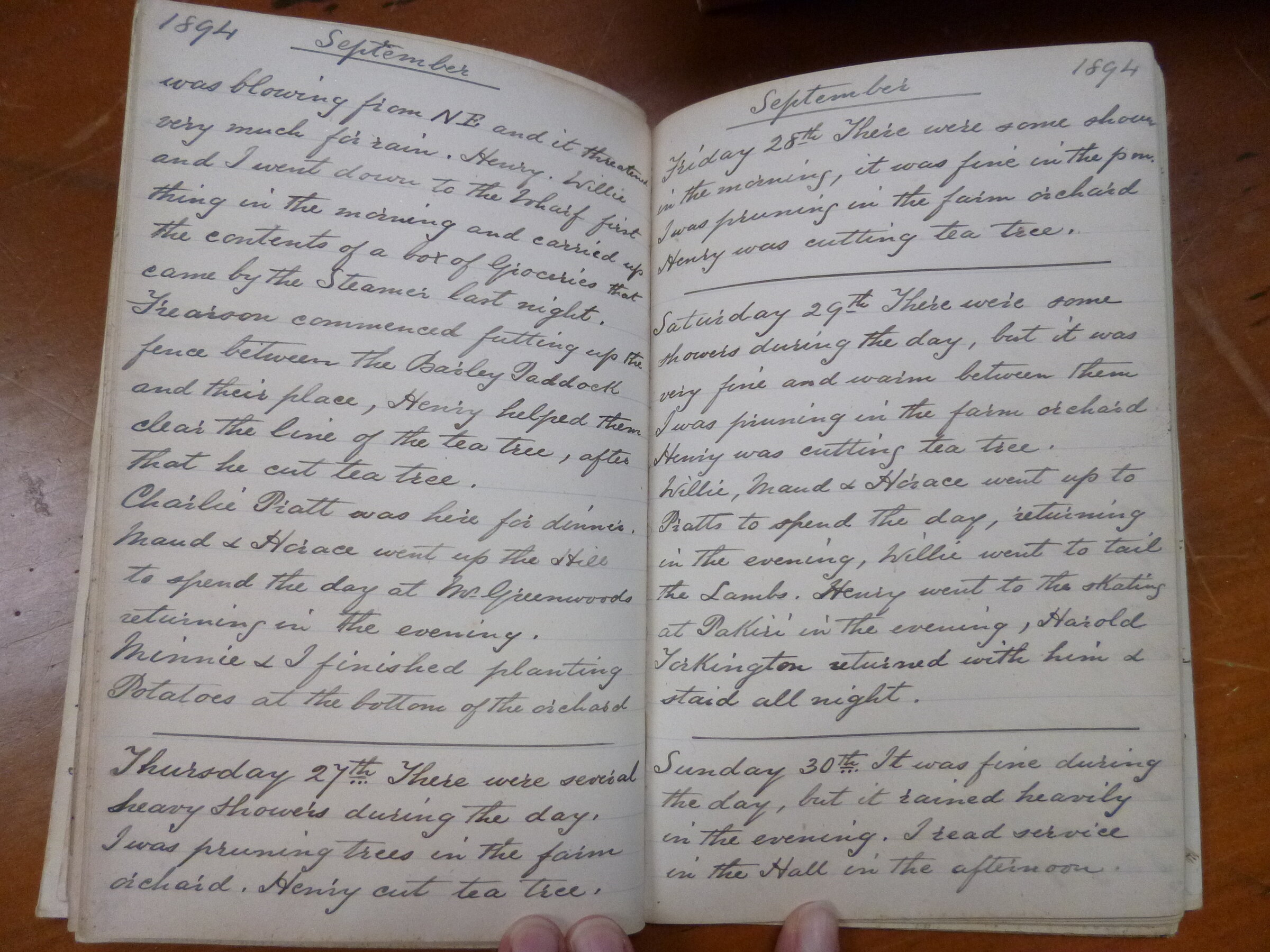 Original CS Clarke diary page