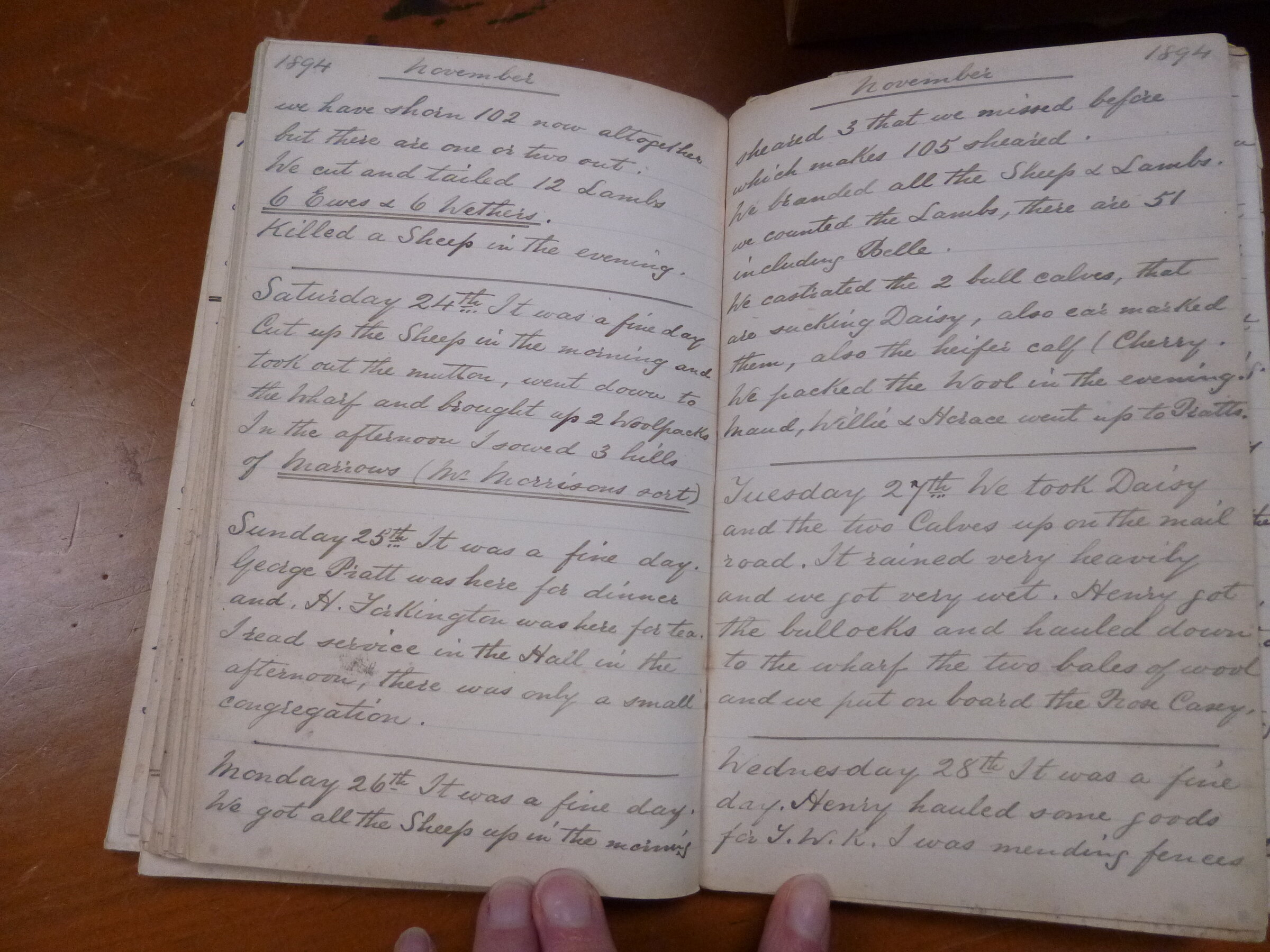 Original CS Clarke diary page