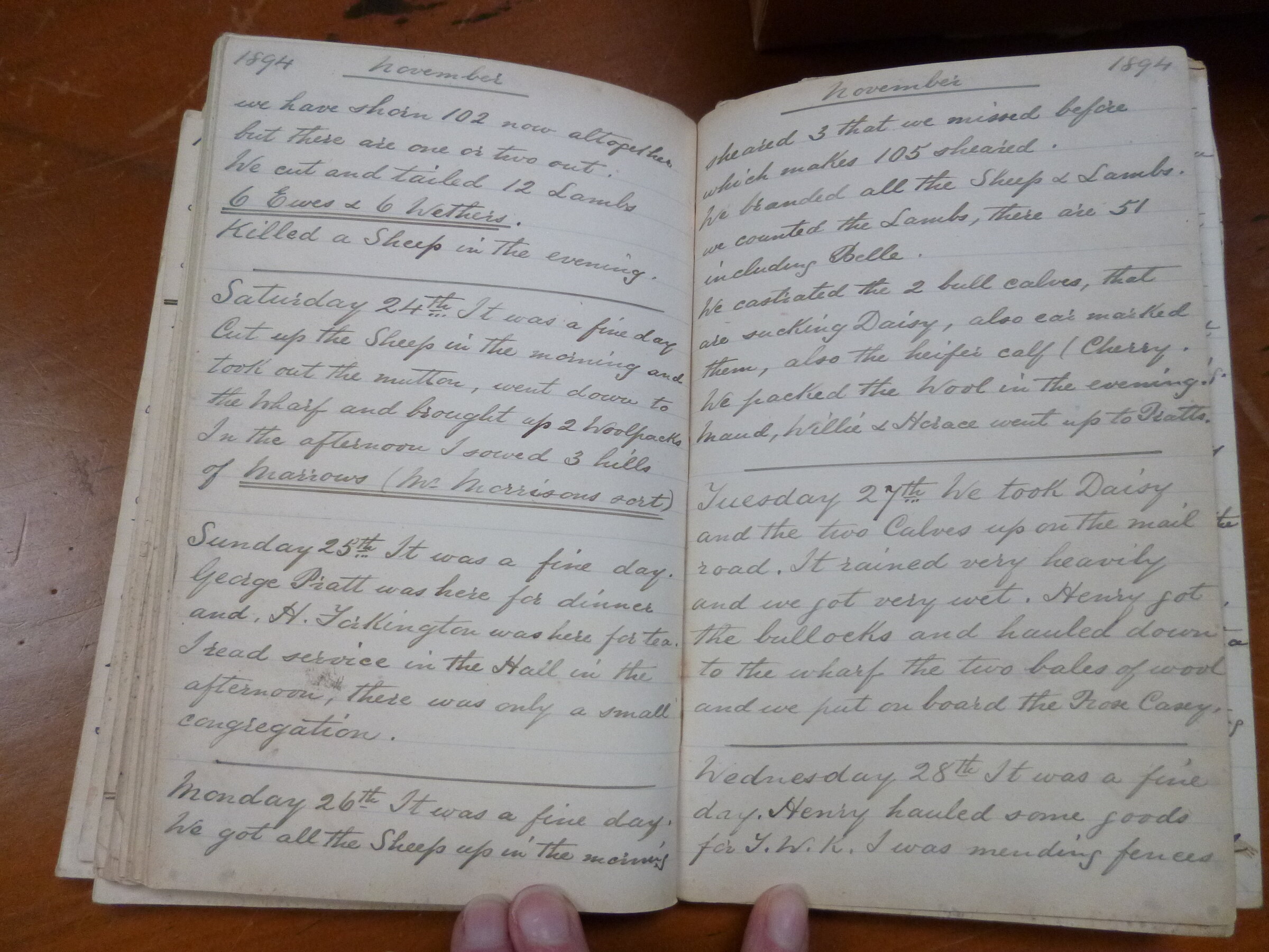 Original CS Clarke diary page