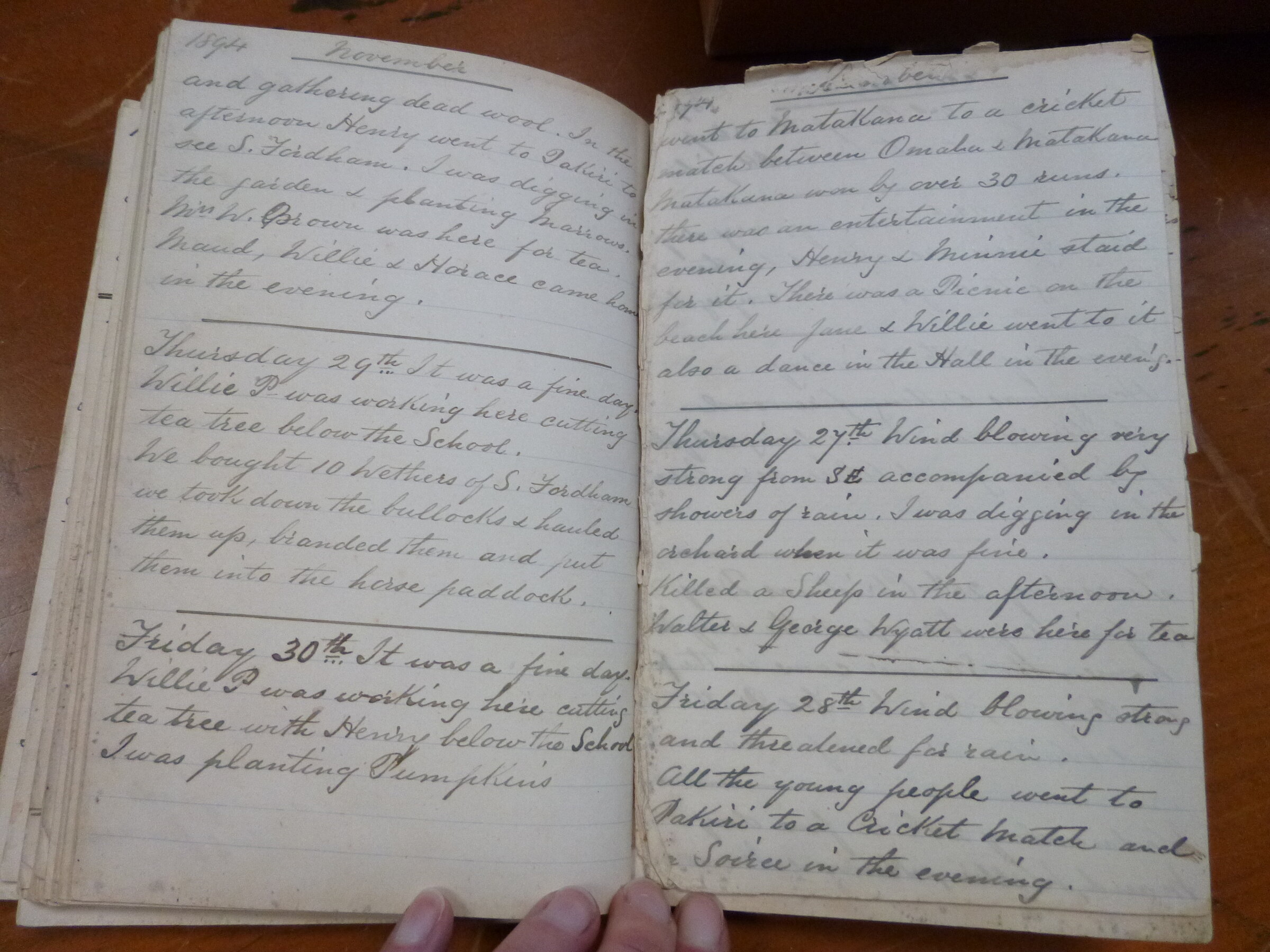 Original CS Clarke diary page