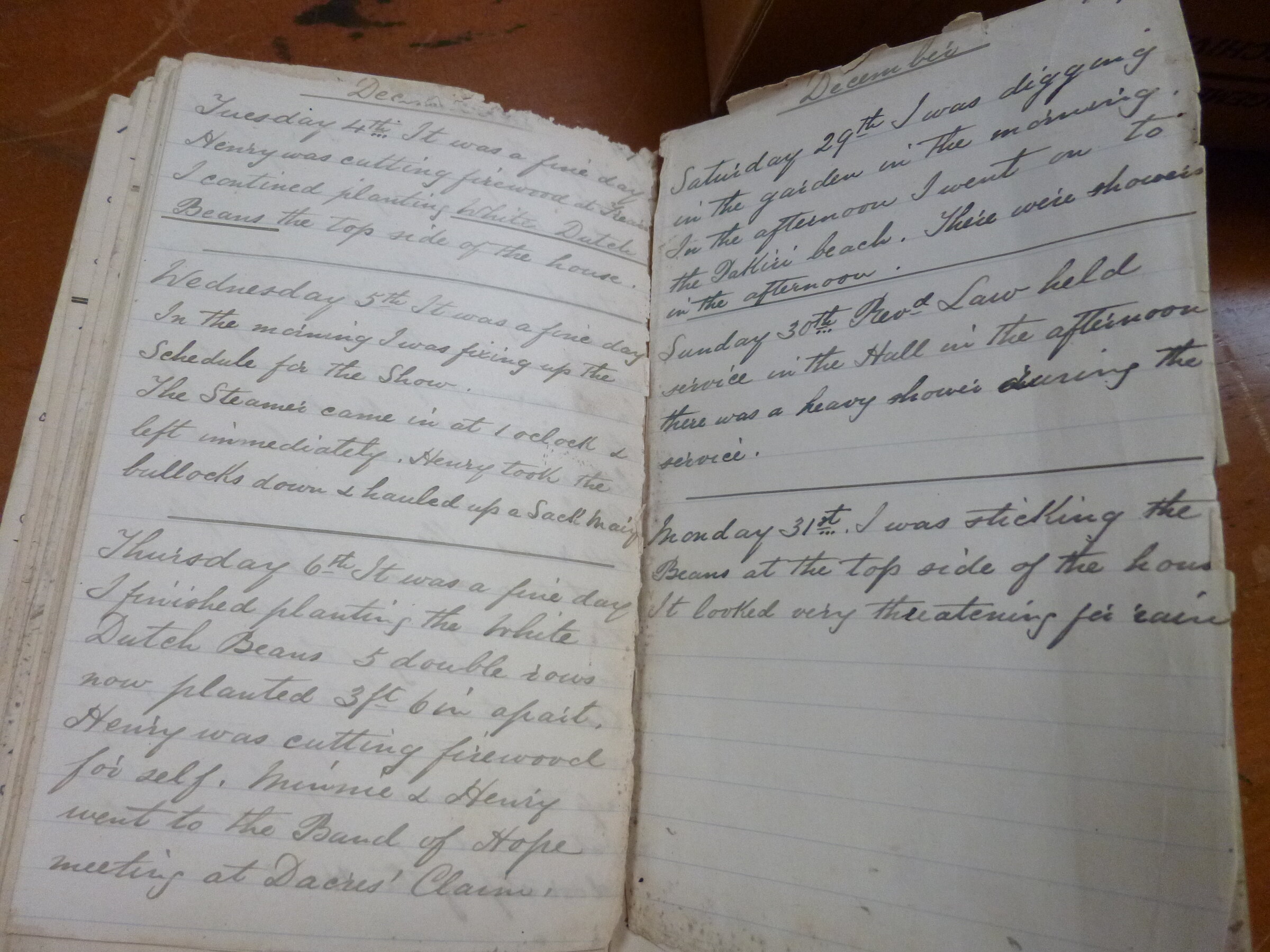 Original CS Clarke diary page