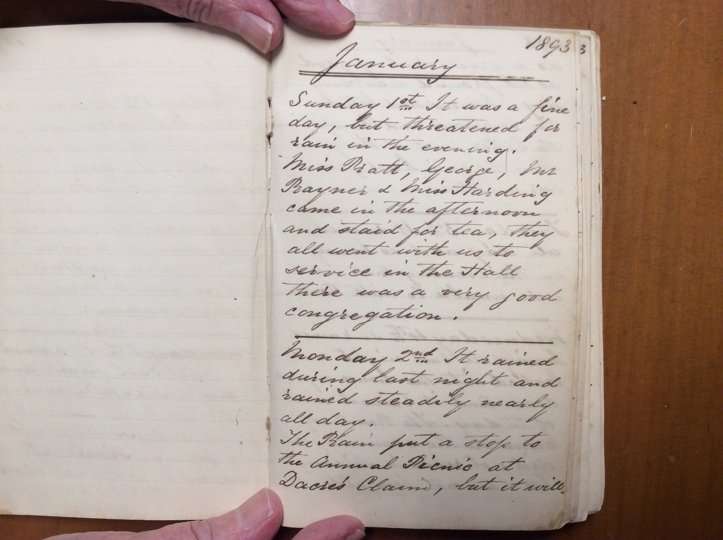 Original CS Clarke diary page