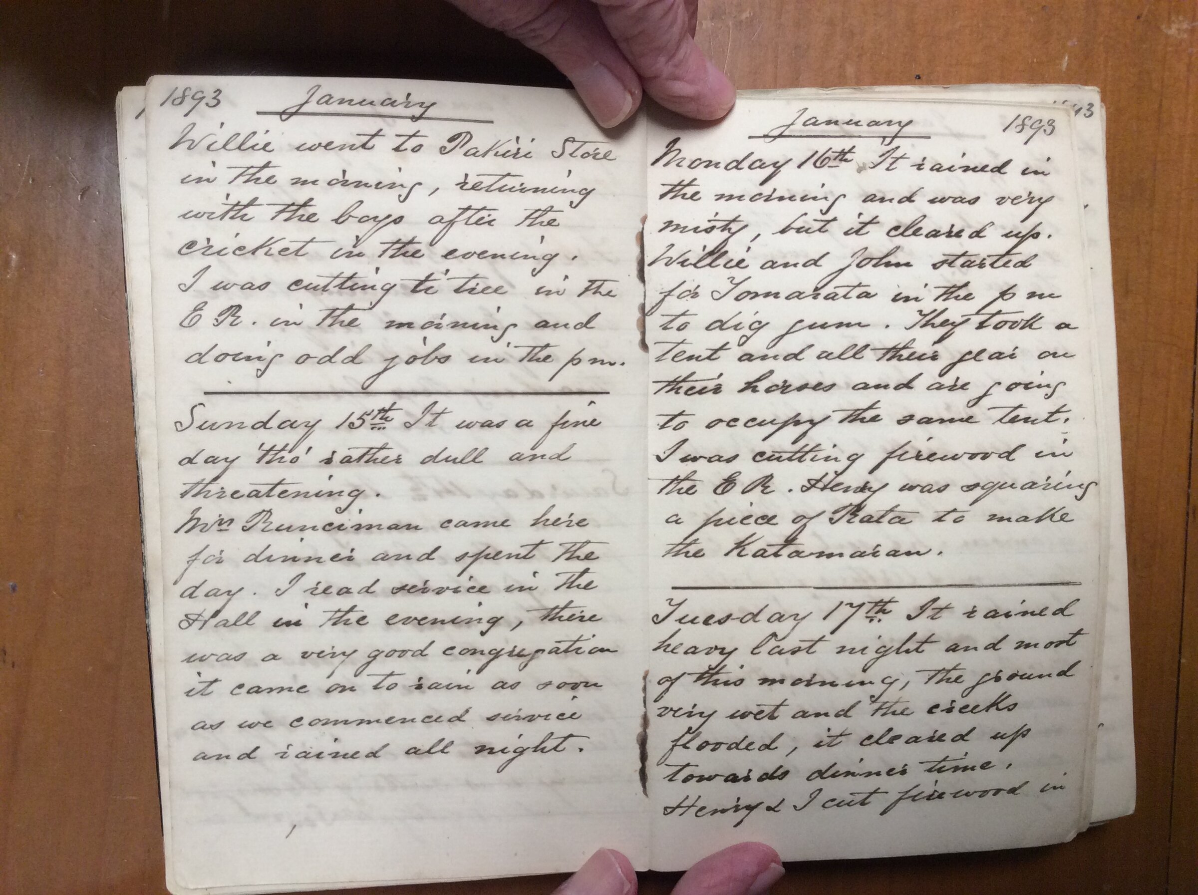 Original CS Clarke diary page