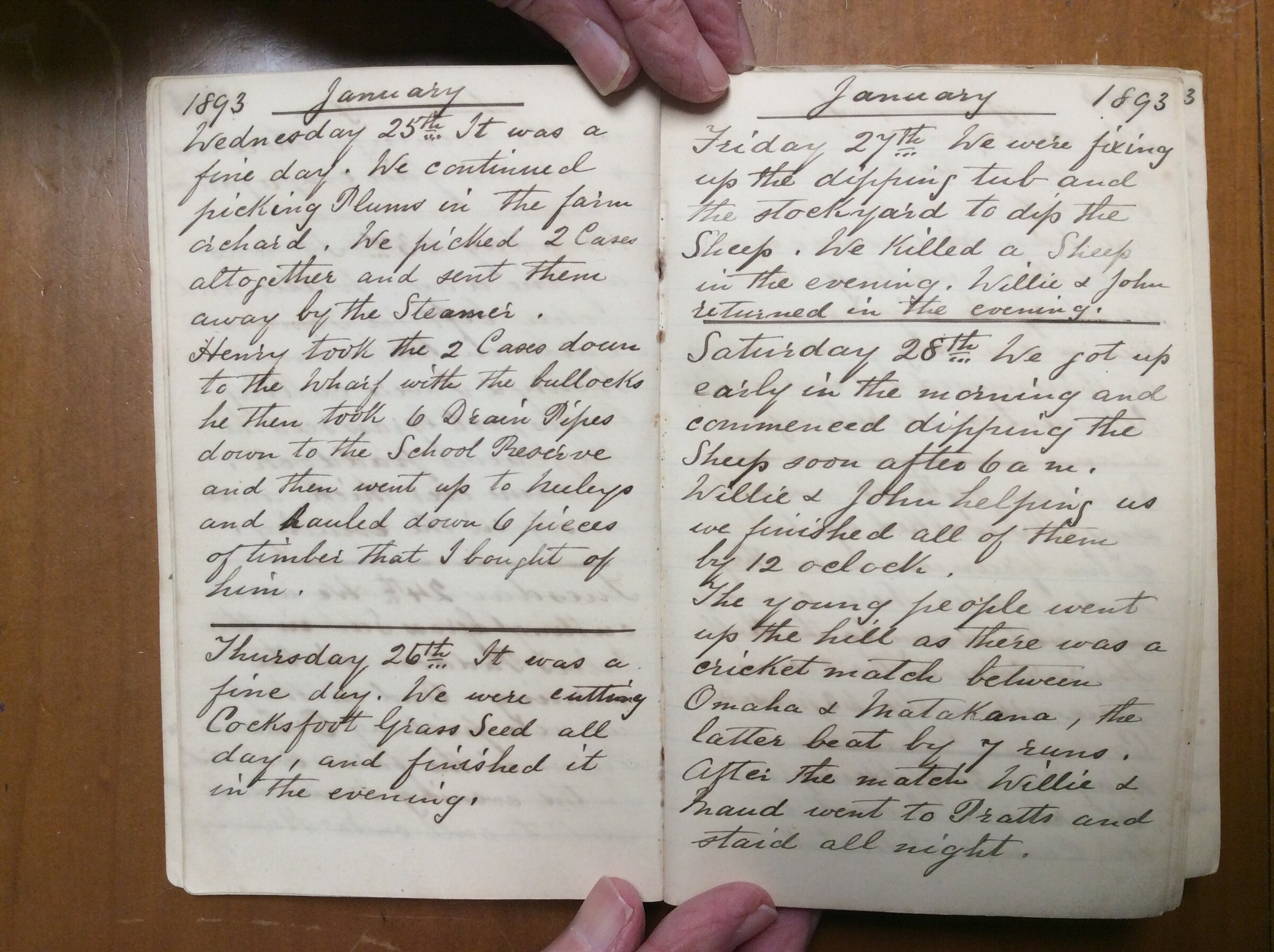 Original CS Clarke diary page