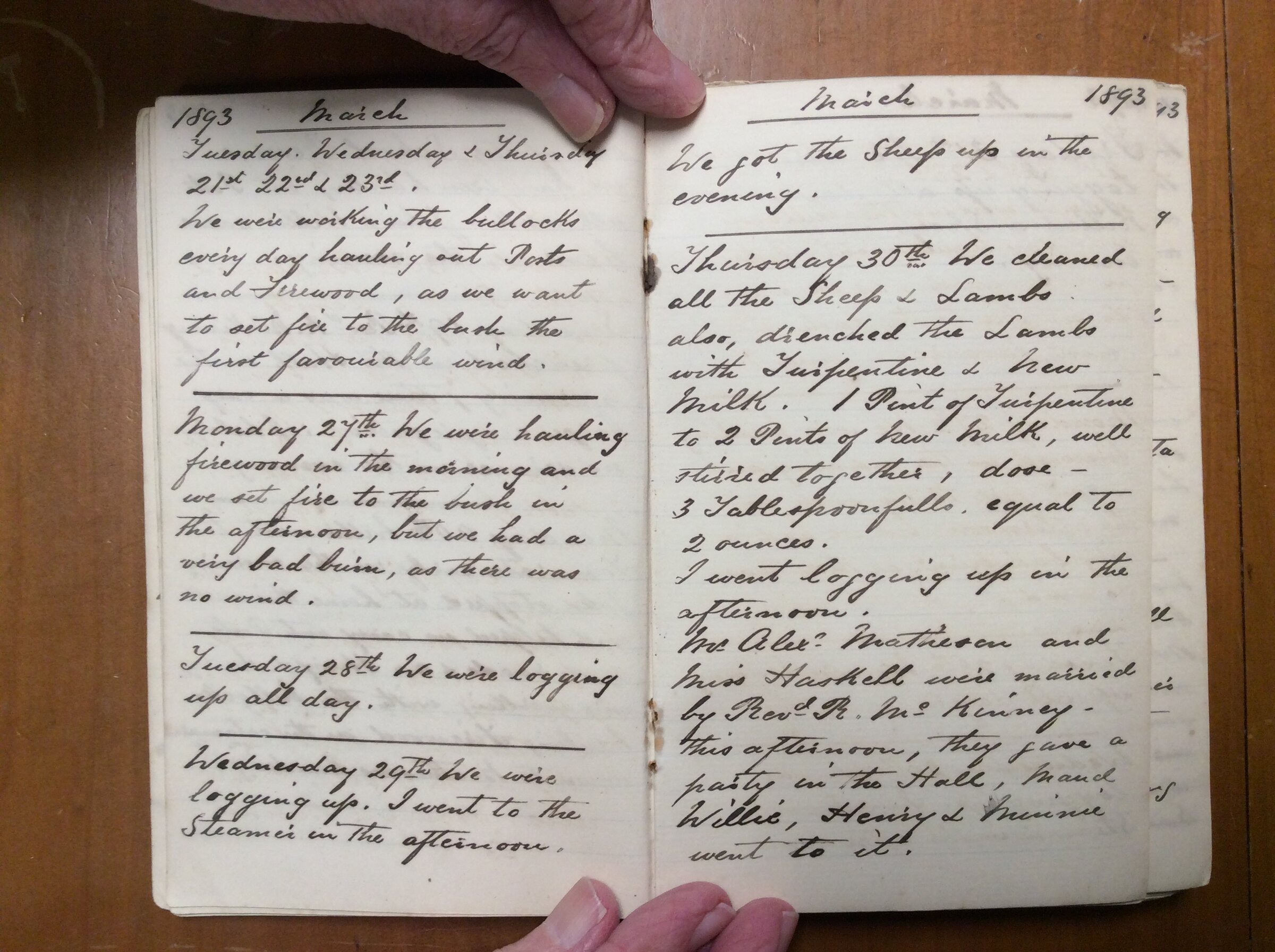 Original CS Clarke diary page