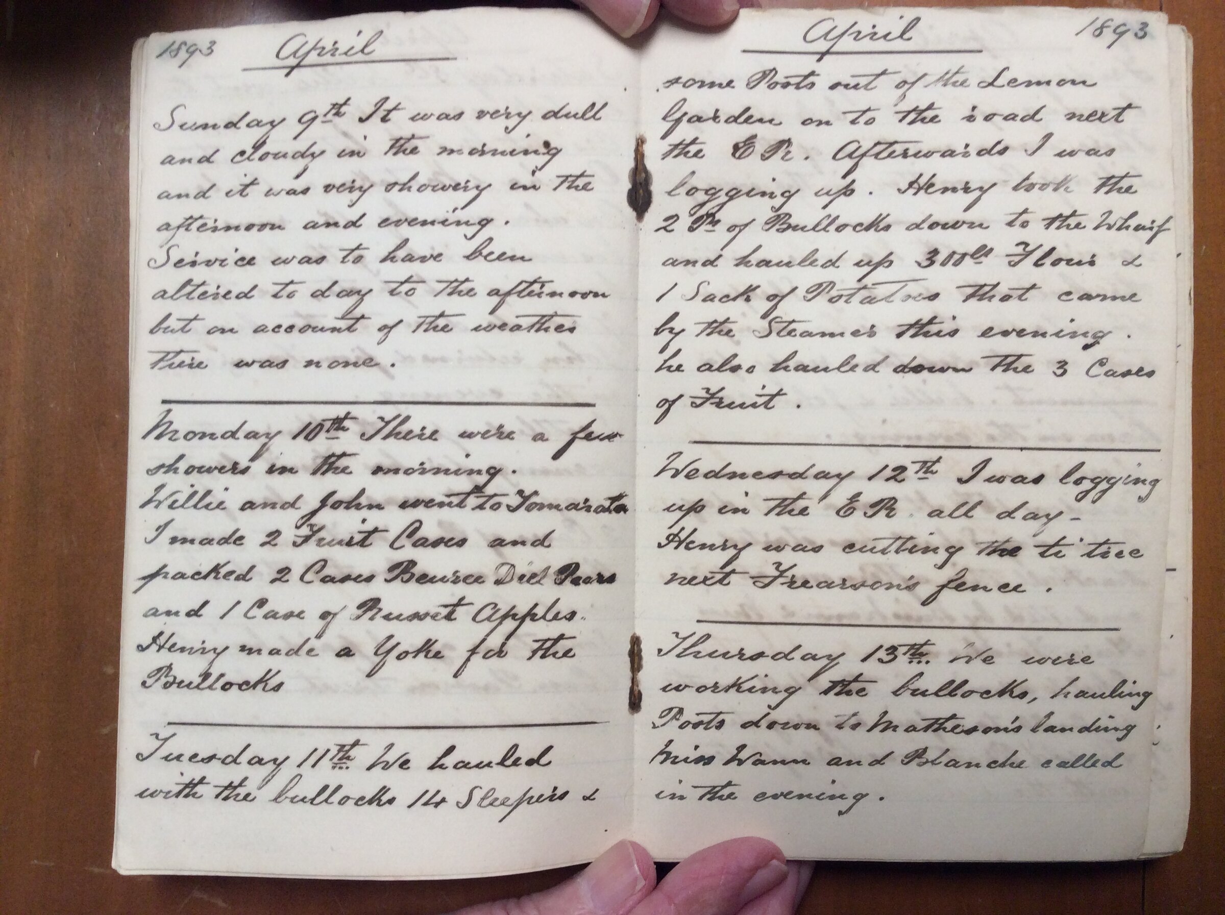 Original CS Clarke diary page