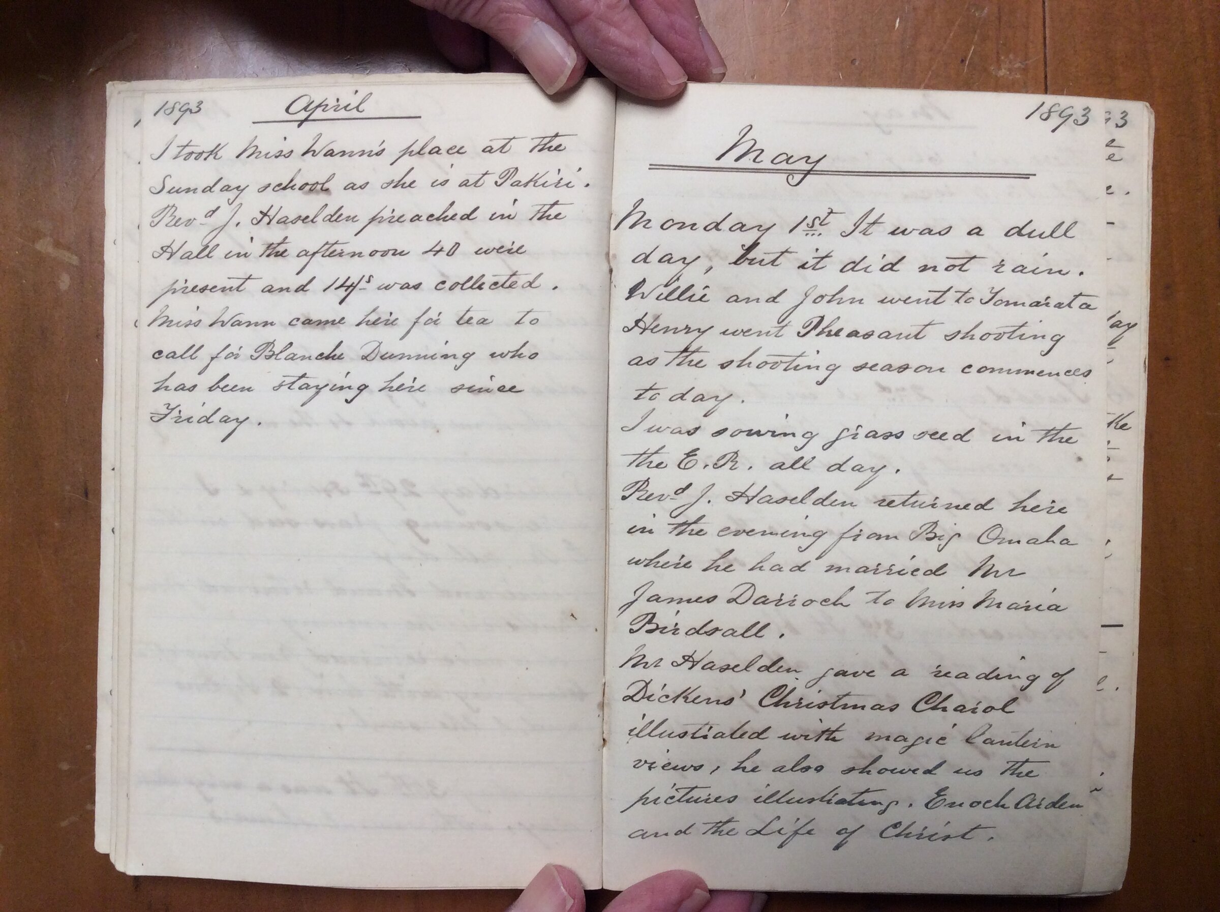 Original CS Clarke diary page