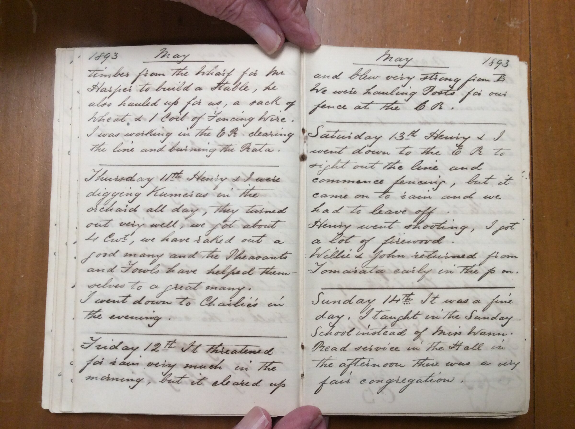 Original CS Clarke diary page