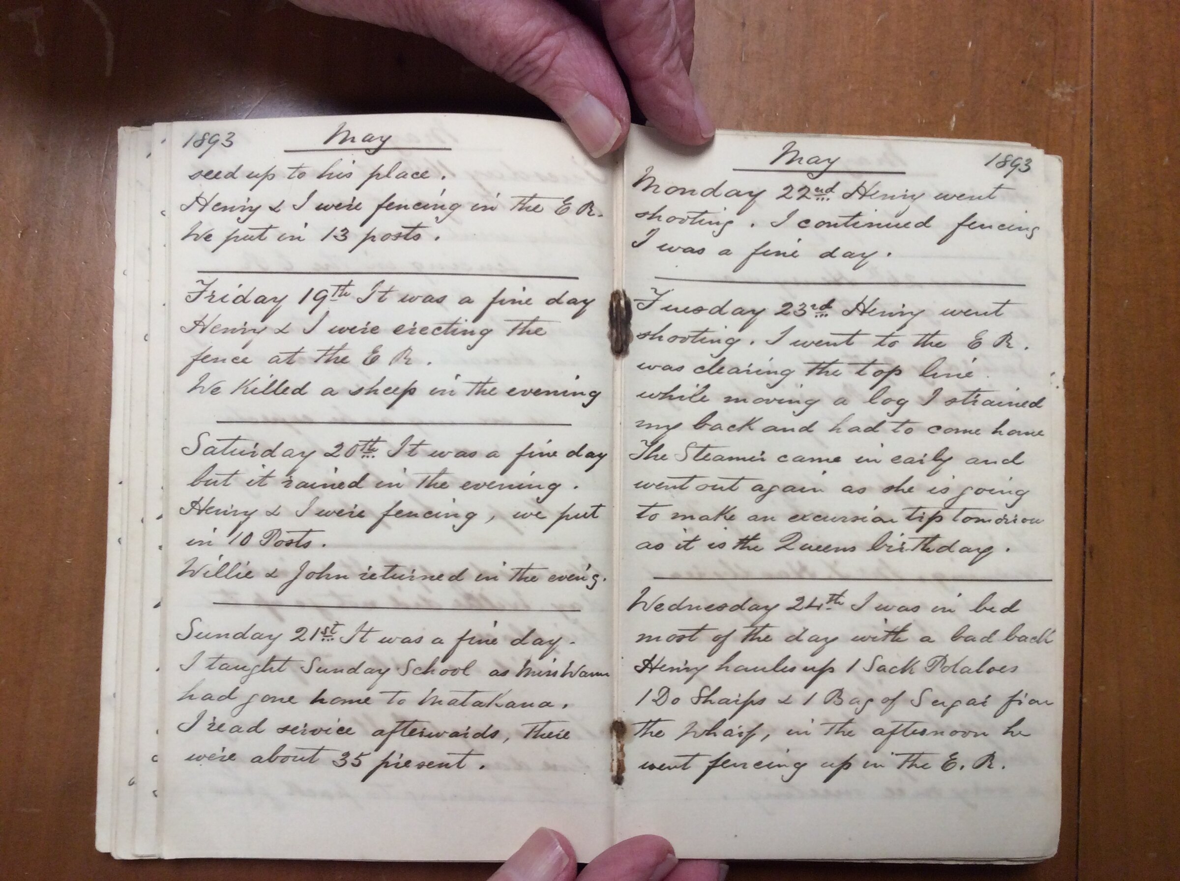 Original CS Clarke diary page