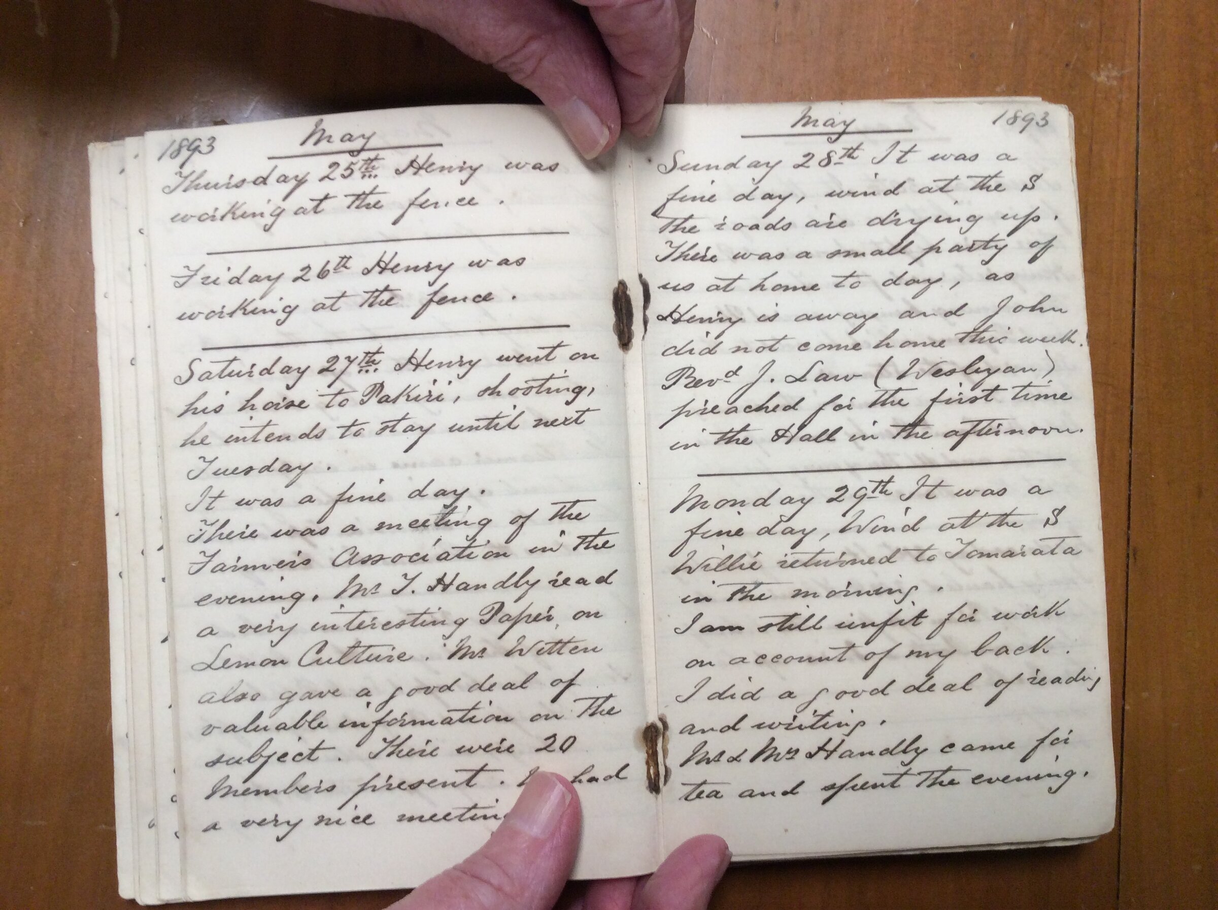 Original CS Clarke diary page