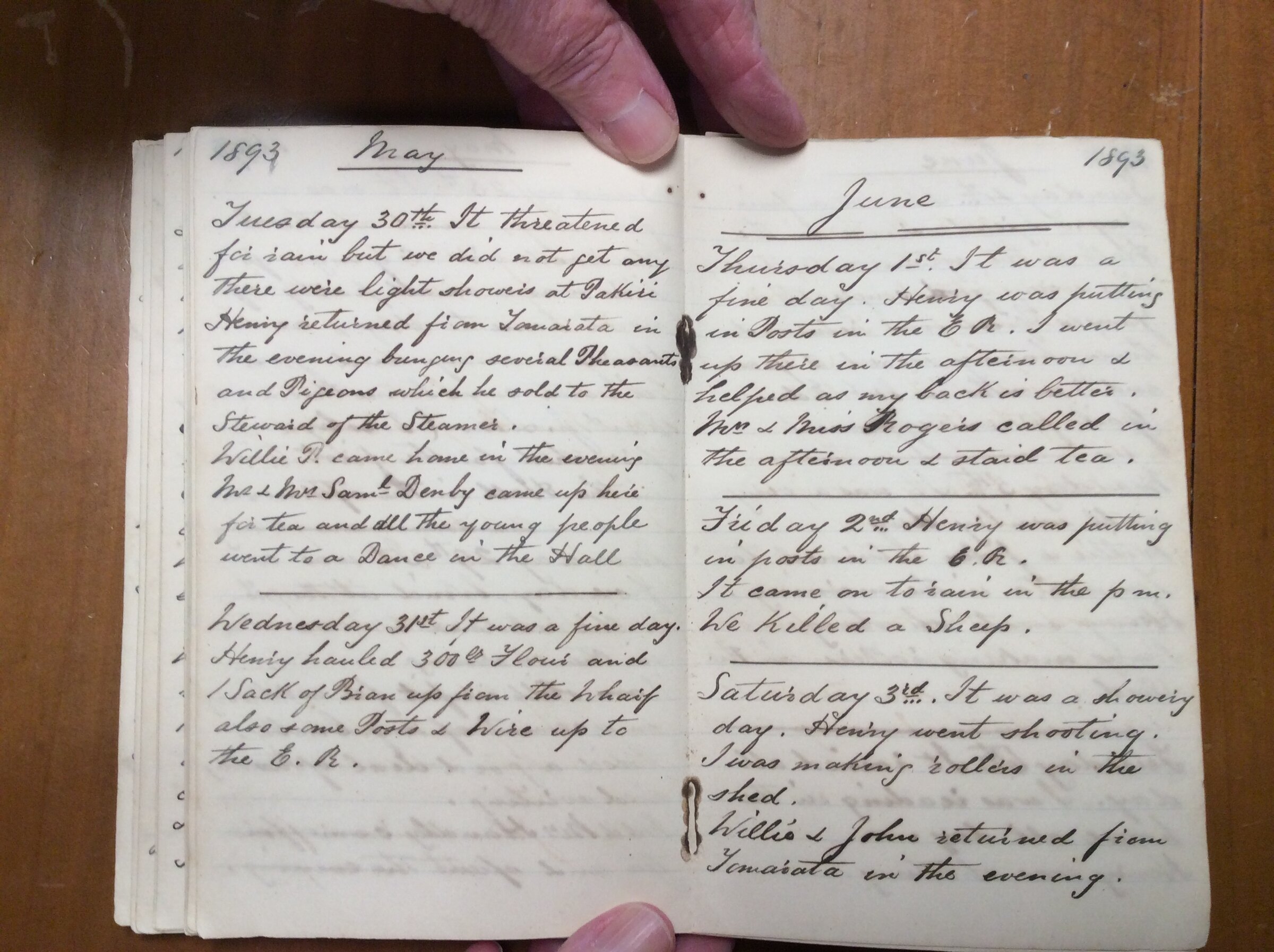 Original CS Clarke diary page