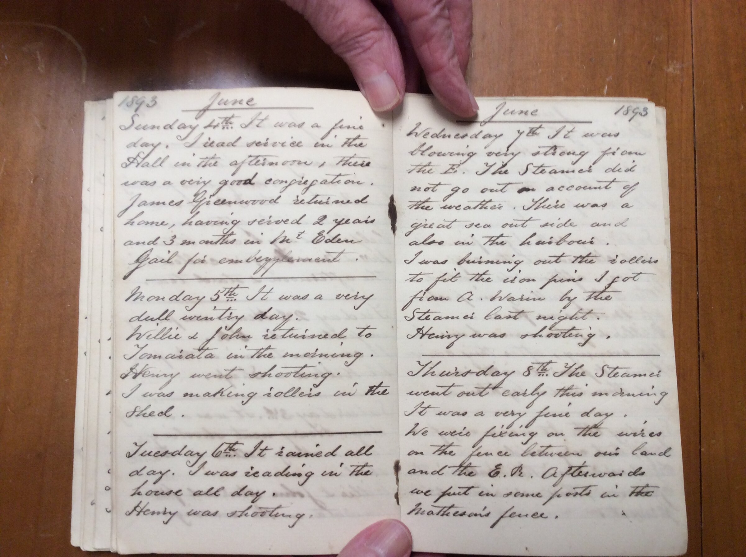 Original CS Clarke diary page