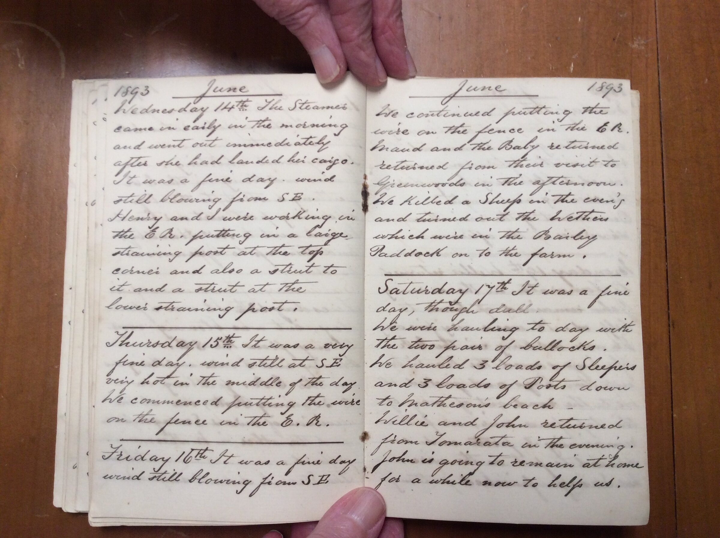 Original CS Clarke diary page