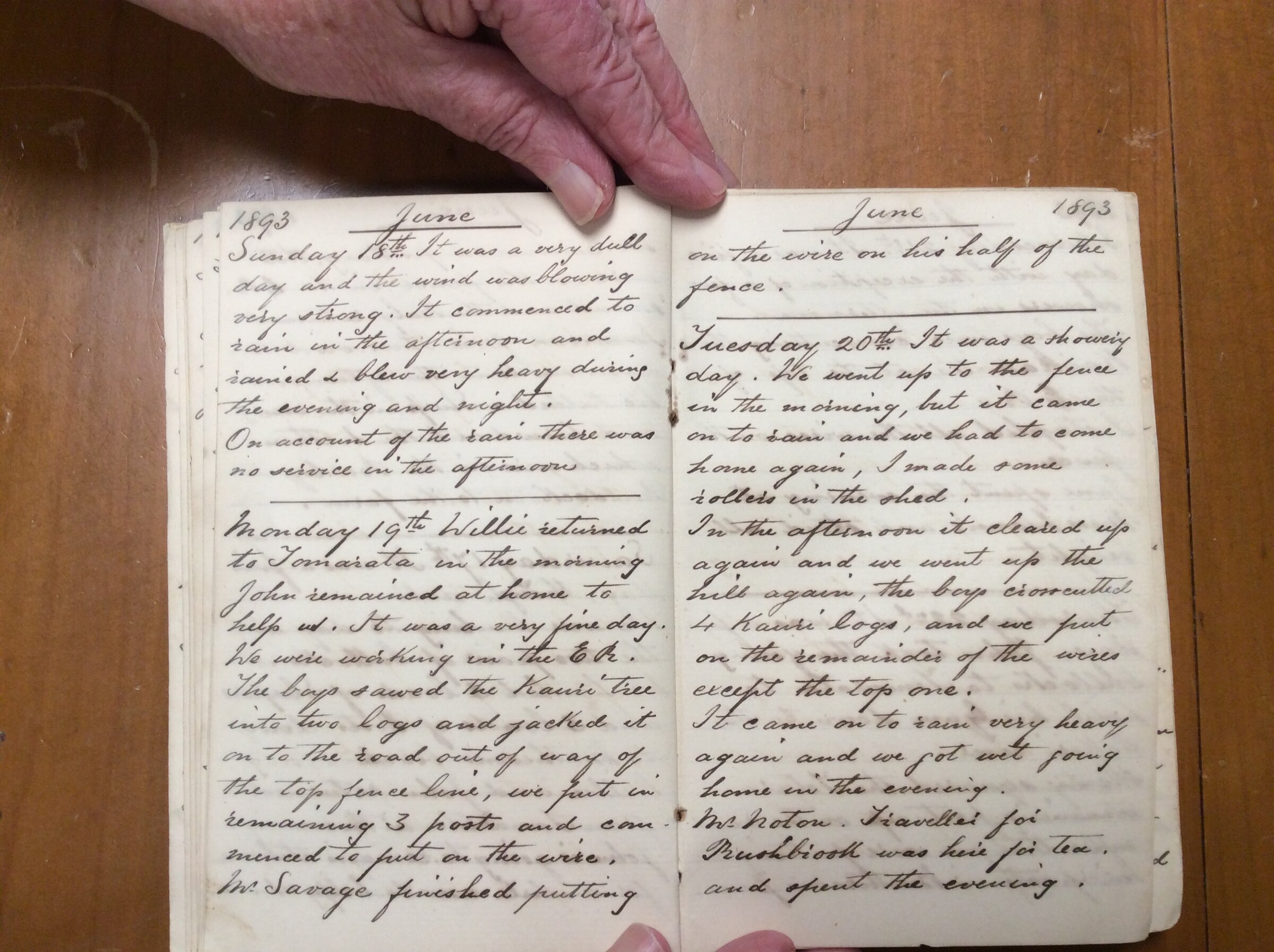 Original CS Clarke diary page