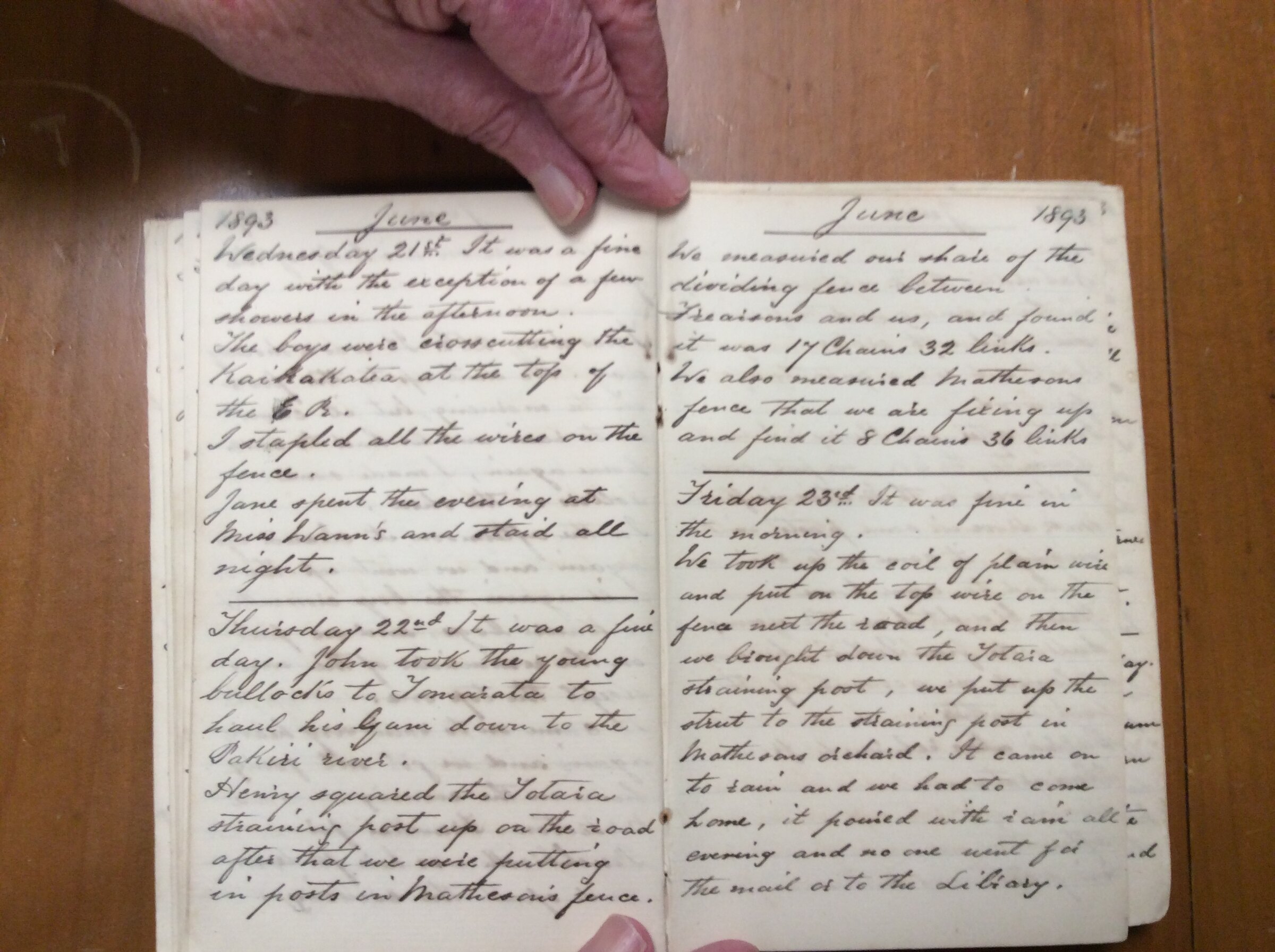 Original CS Clarke diary page