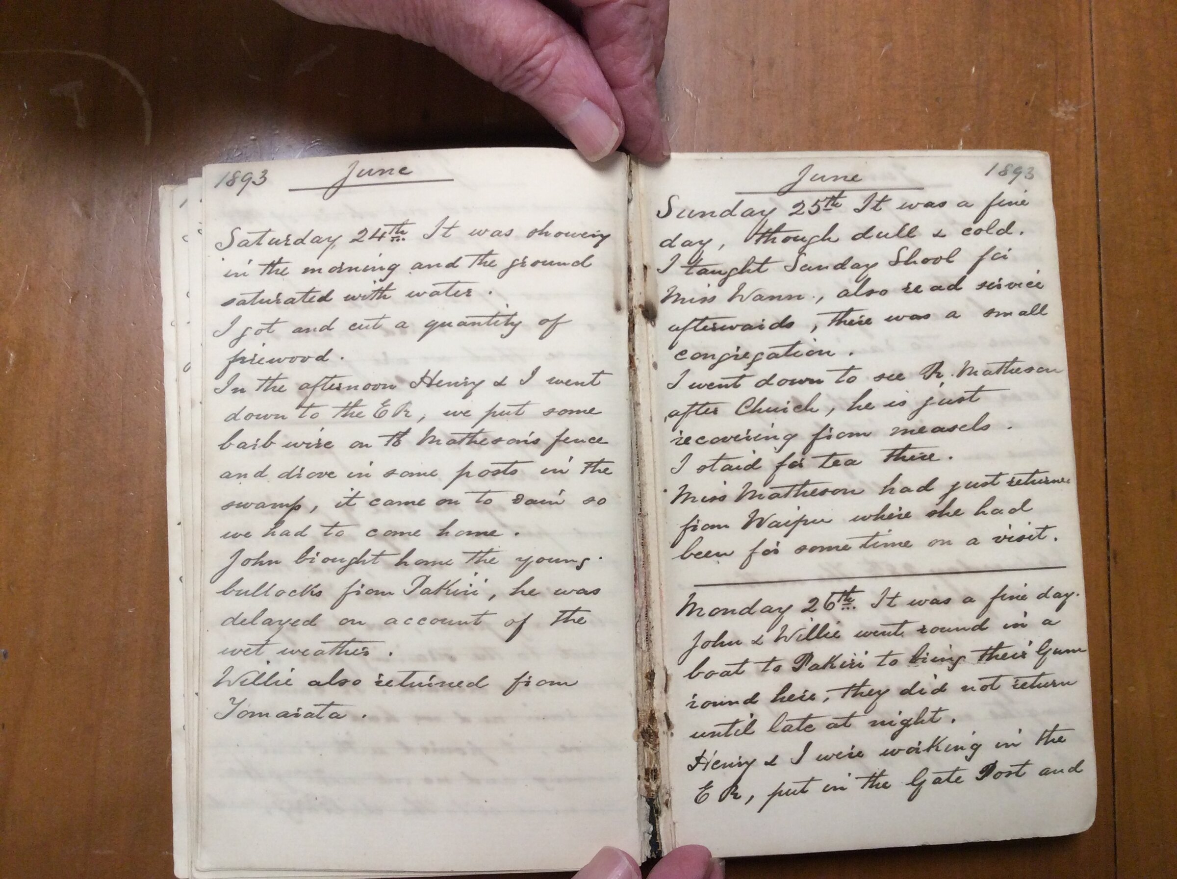 Original CS Clarke diary page