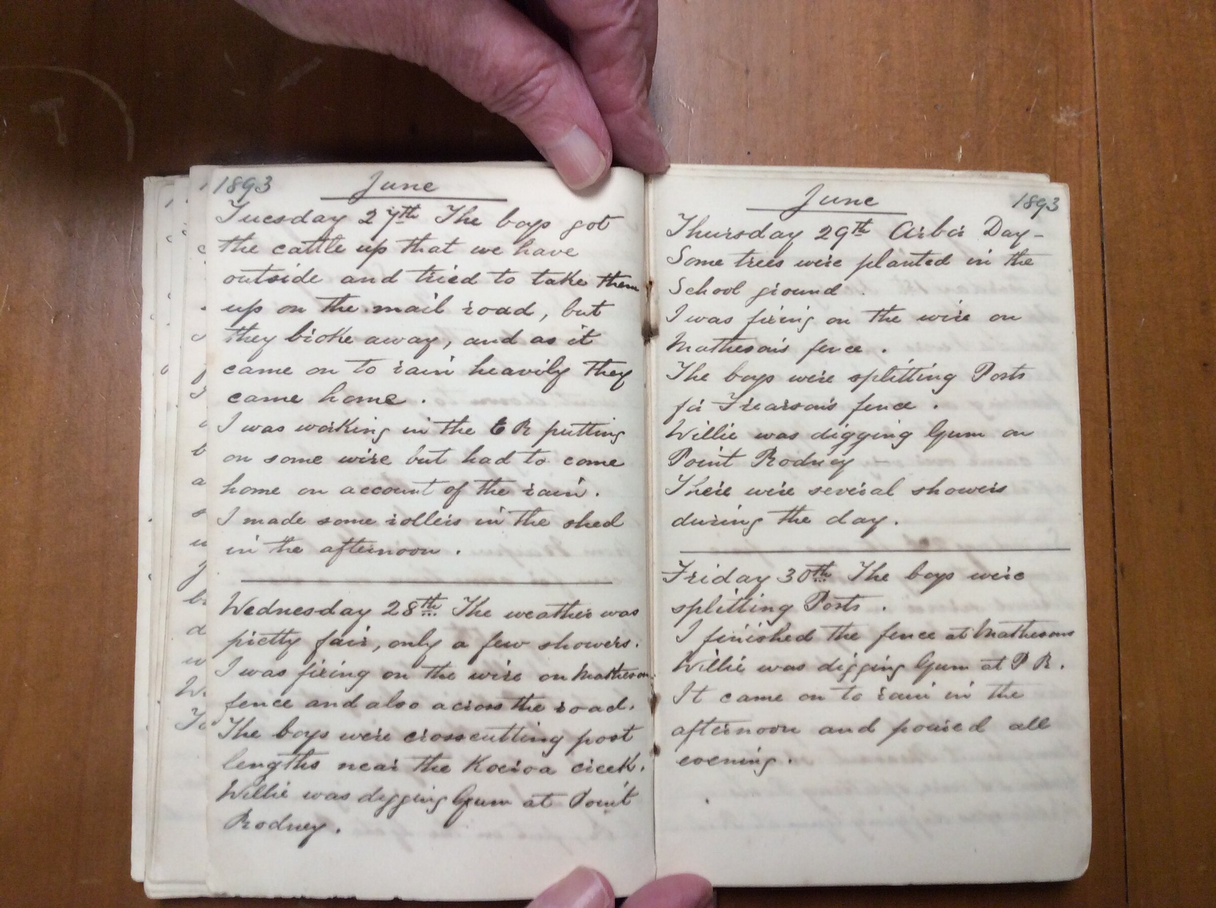 Original CS Clarke diary page