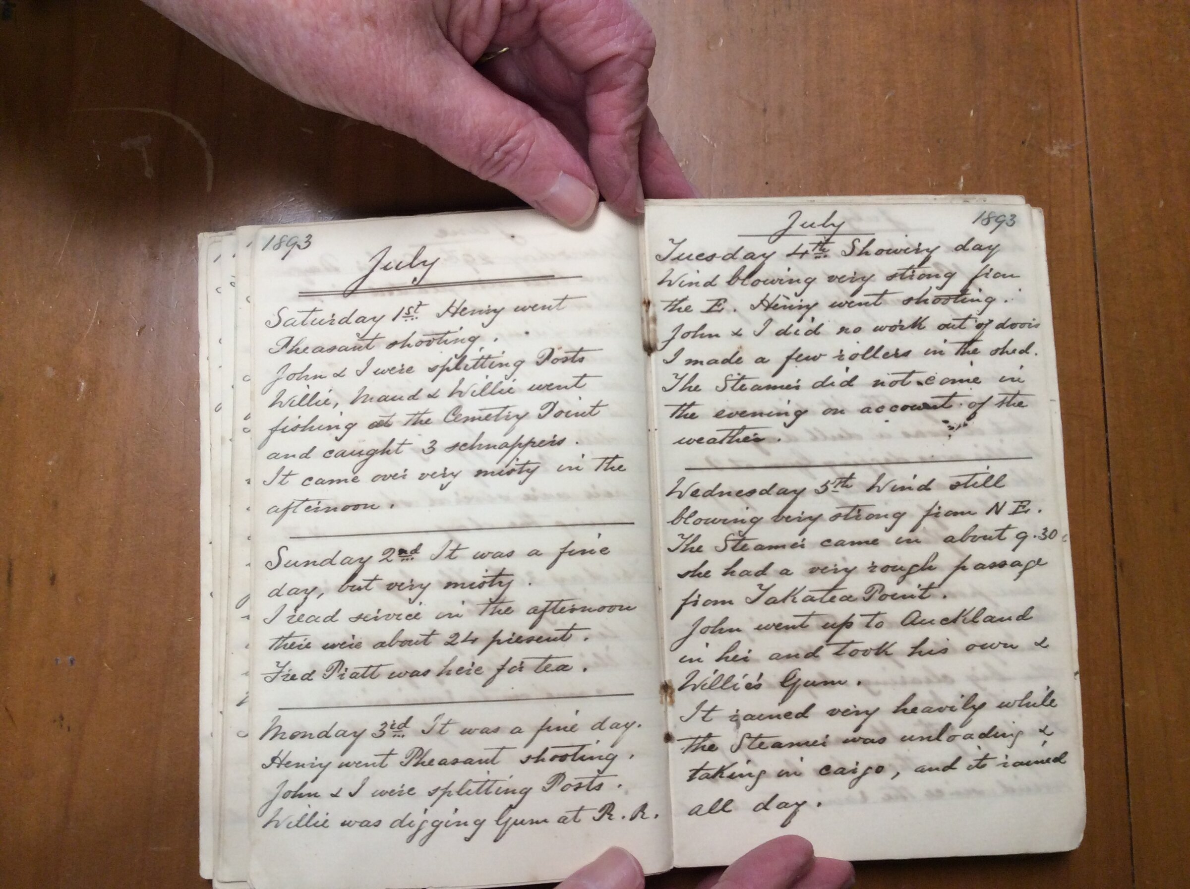 Original CS Clarke diary page