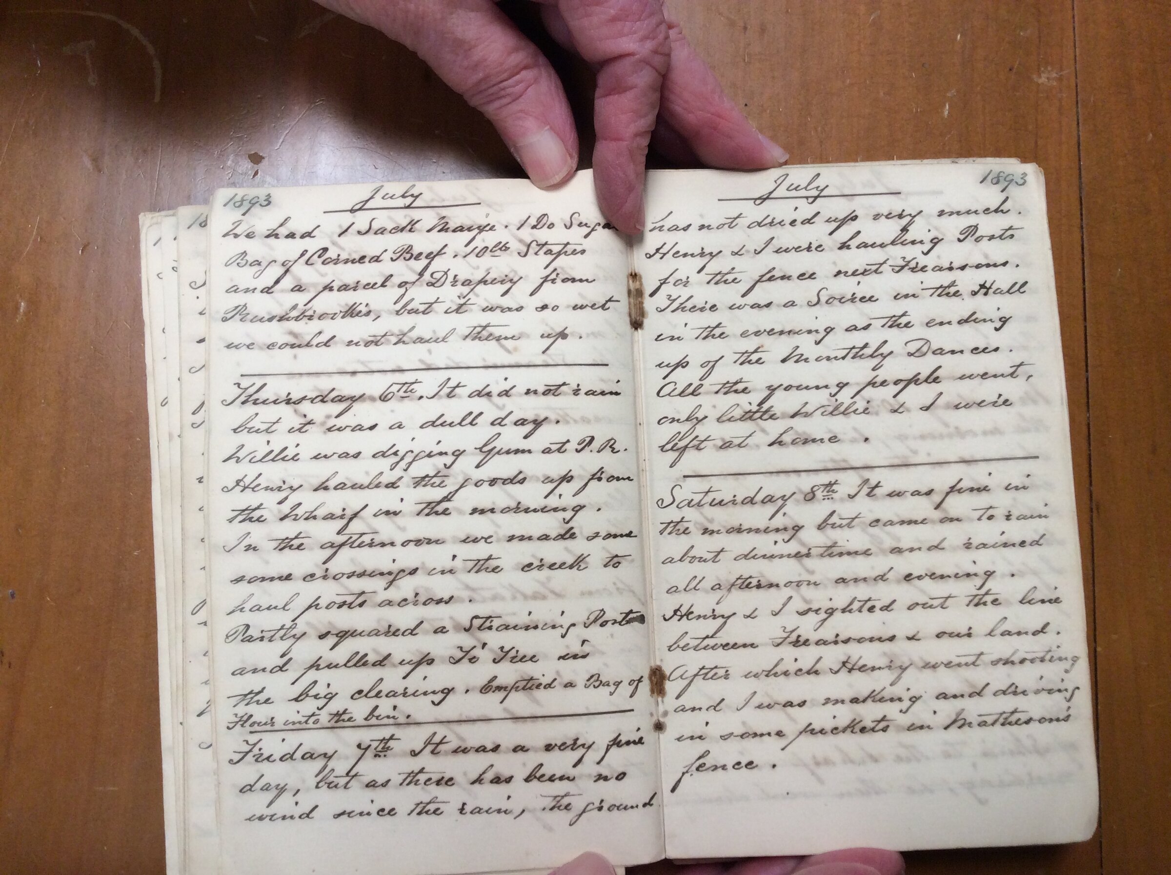 Original CS Clarke diary page
