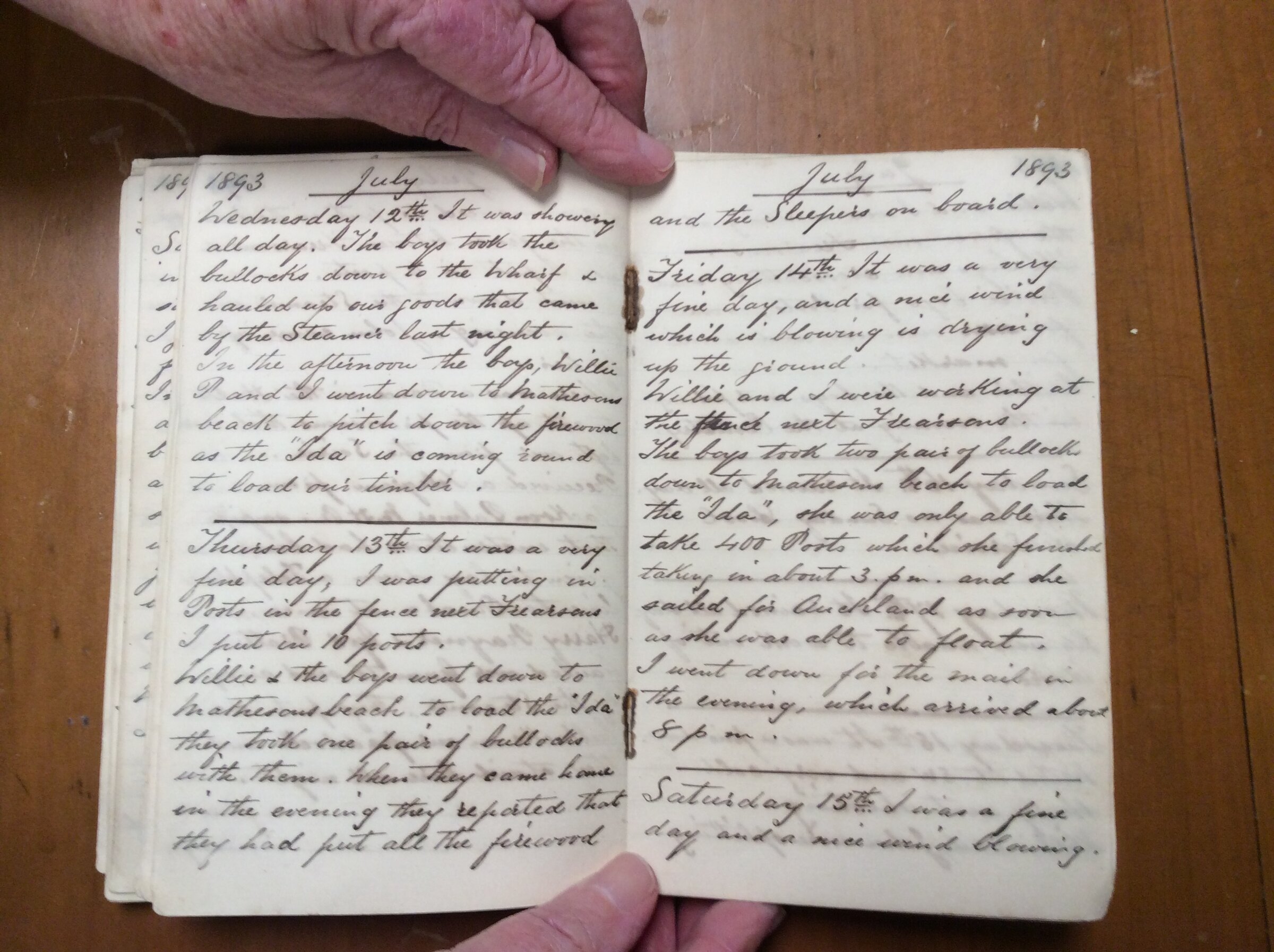 Original CS Clarke diary page