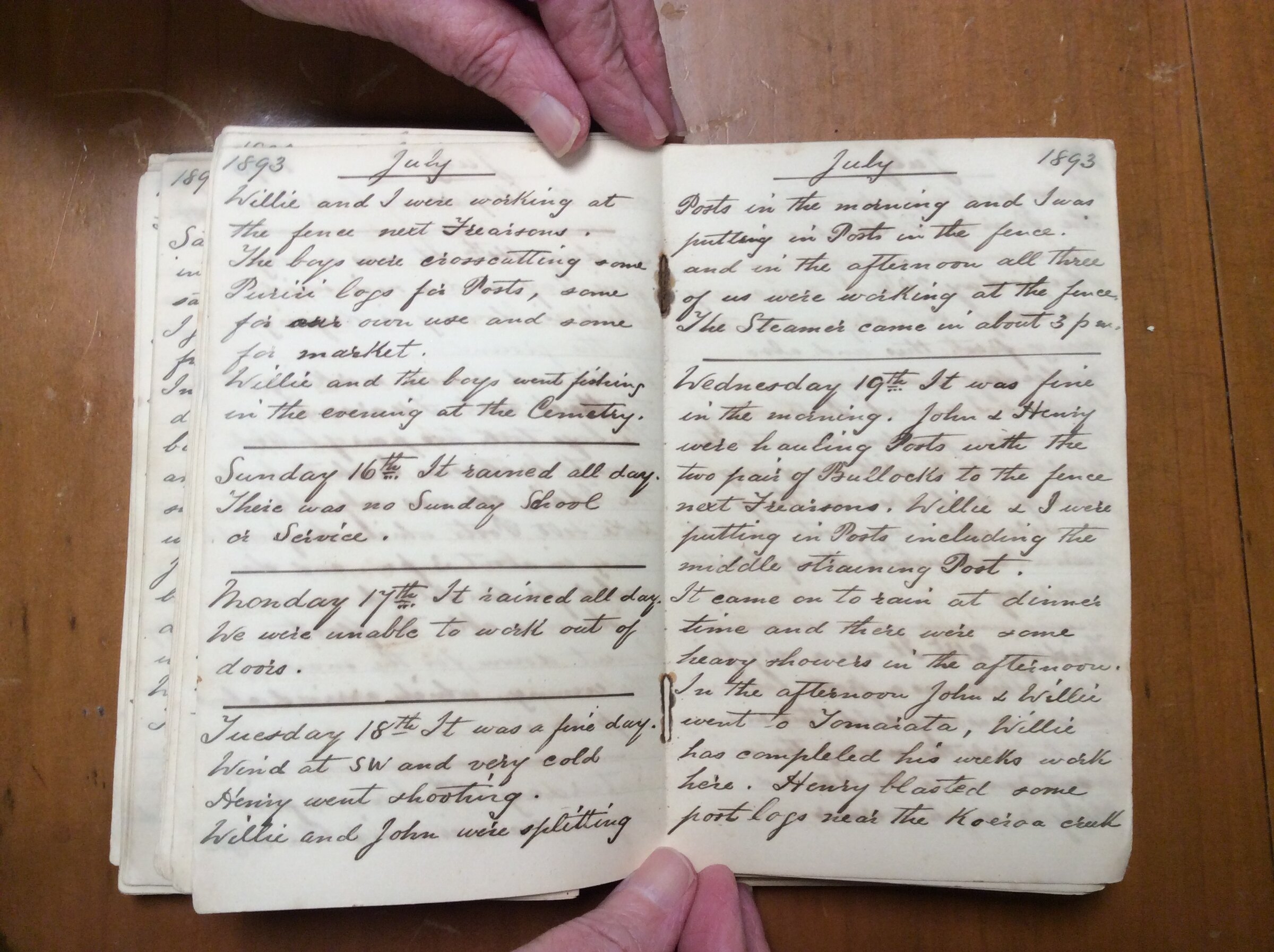 Original CS Clarke diary page