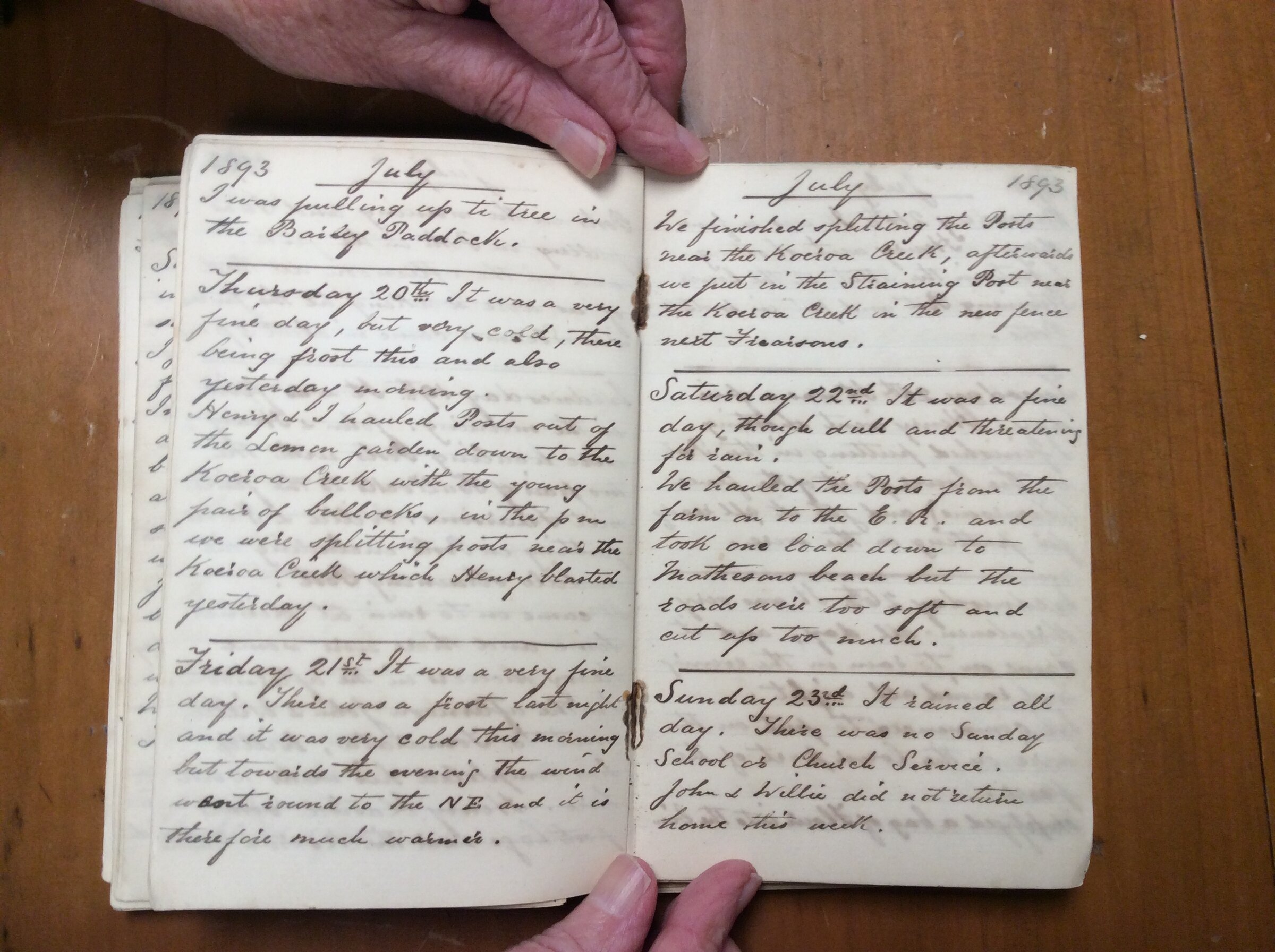 Original CS Clarke diary page