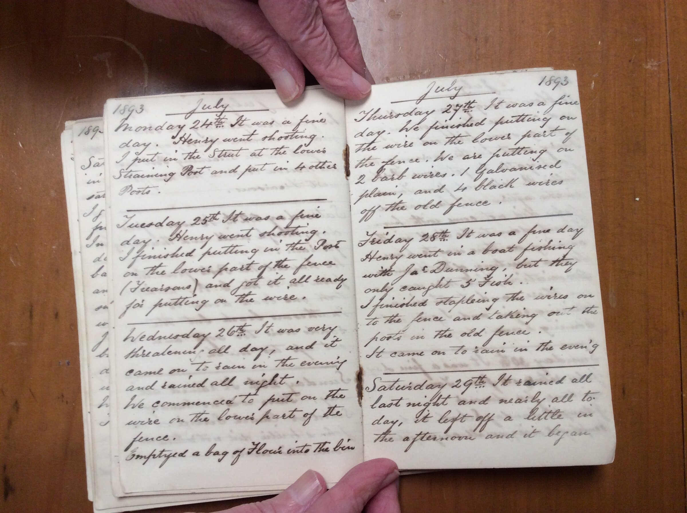 Original CS Clarke diary page