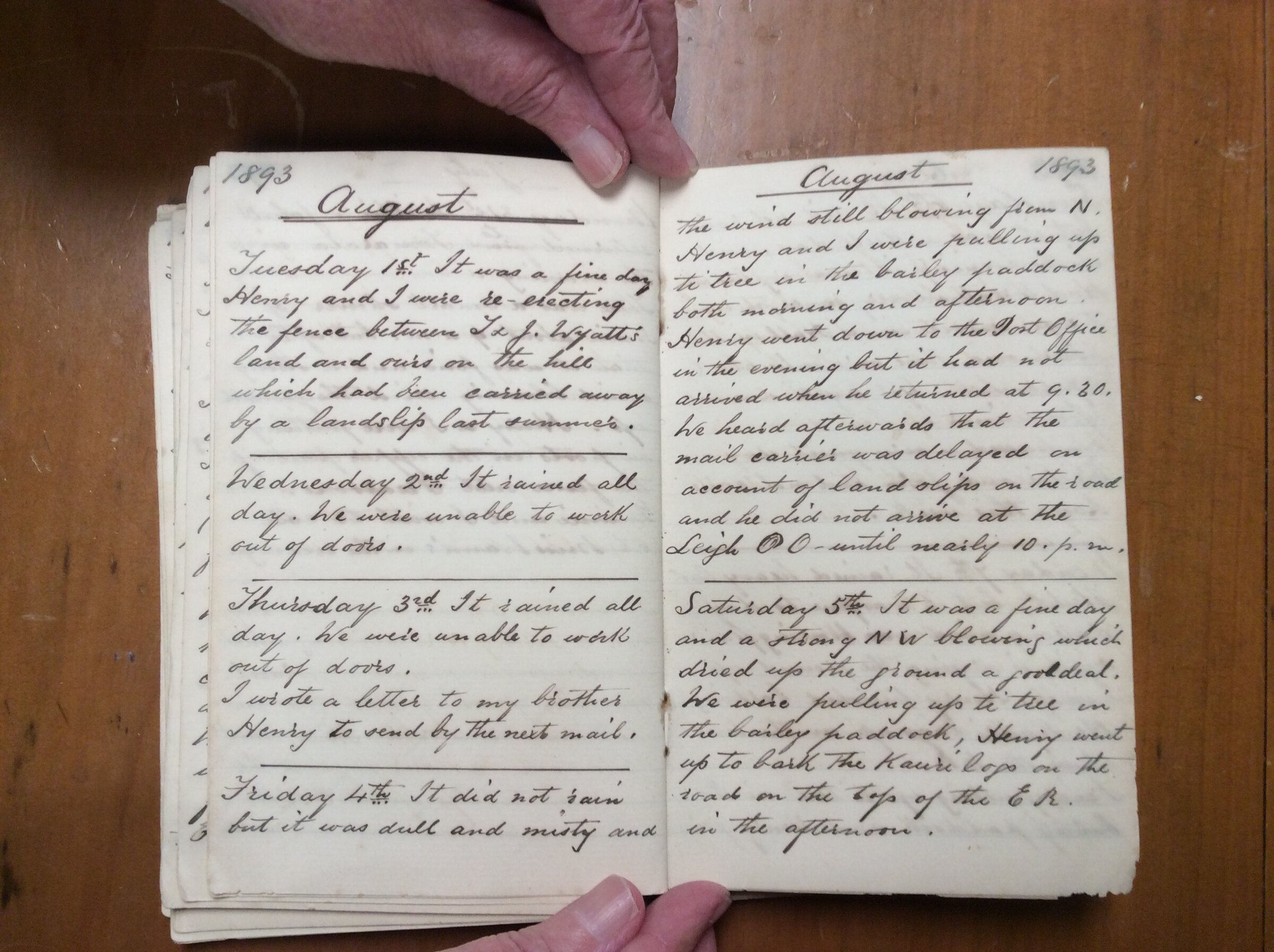 Original CS Clarke diary page