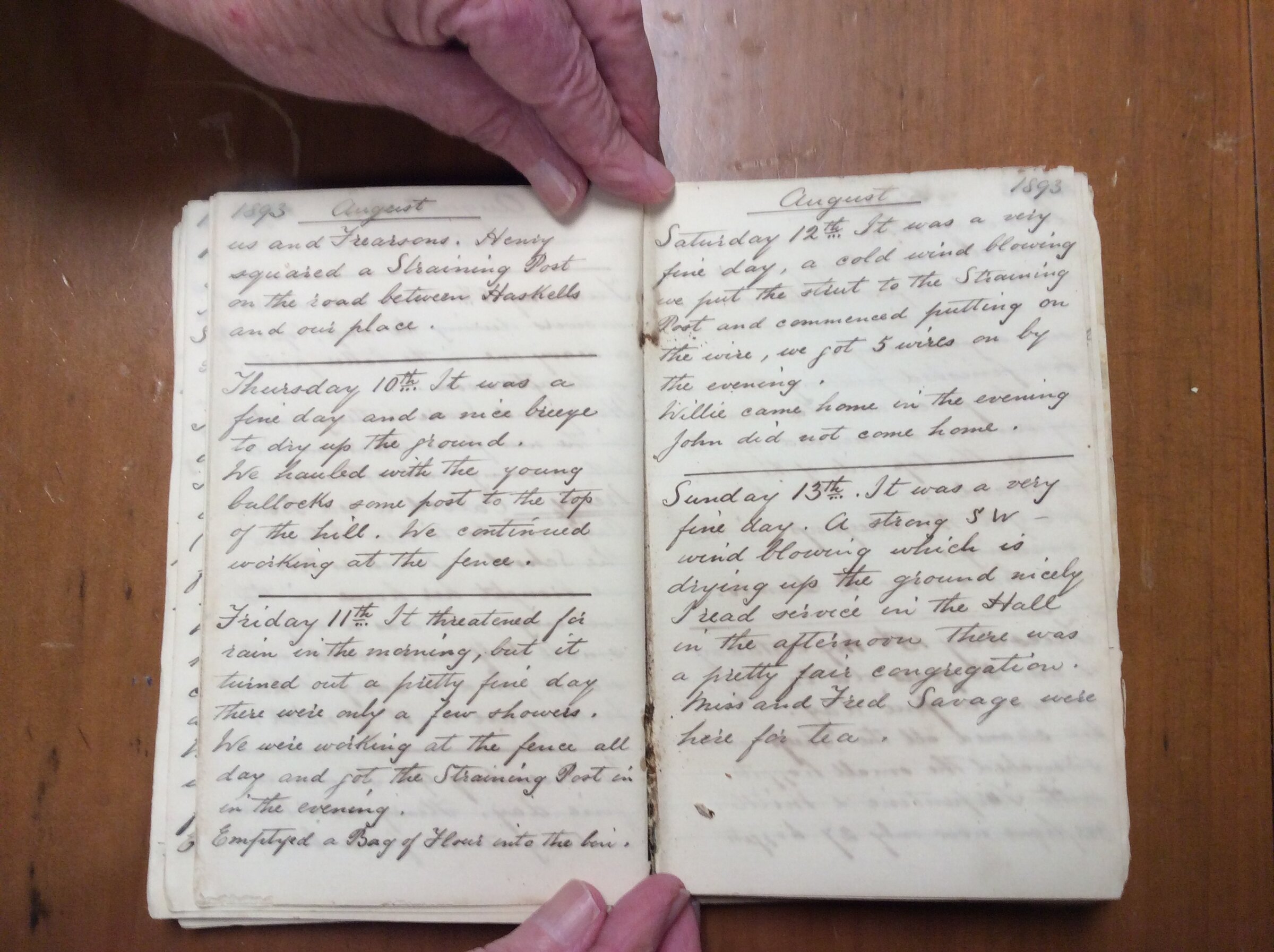 Original CS Clarke diary page