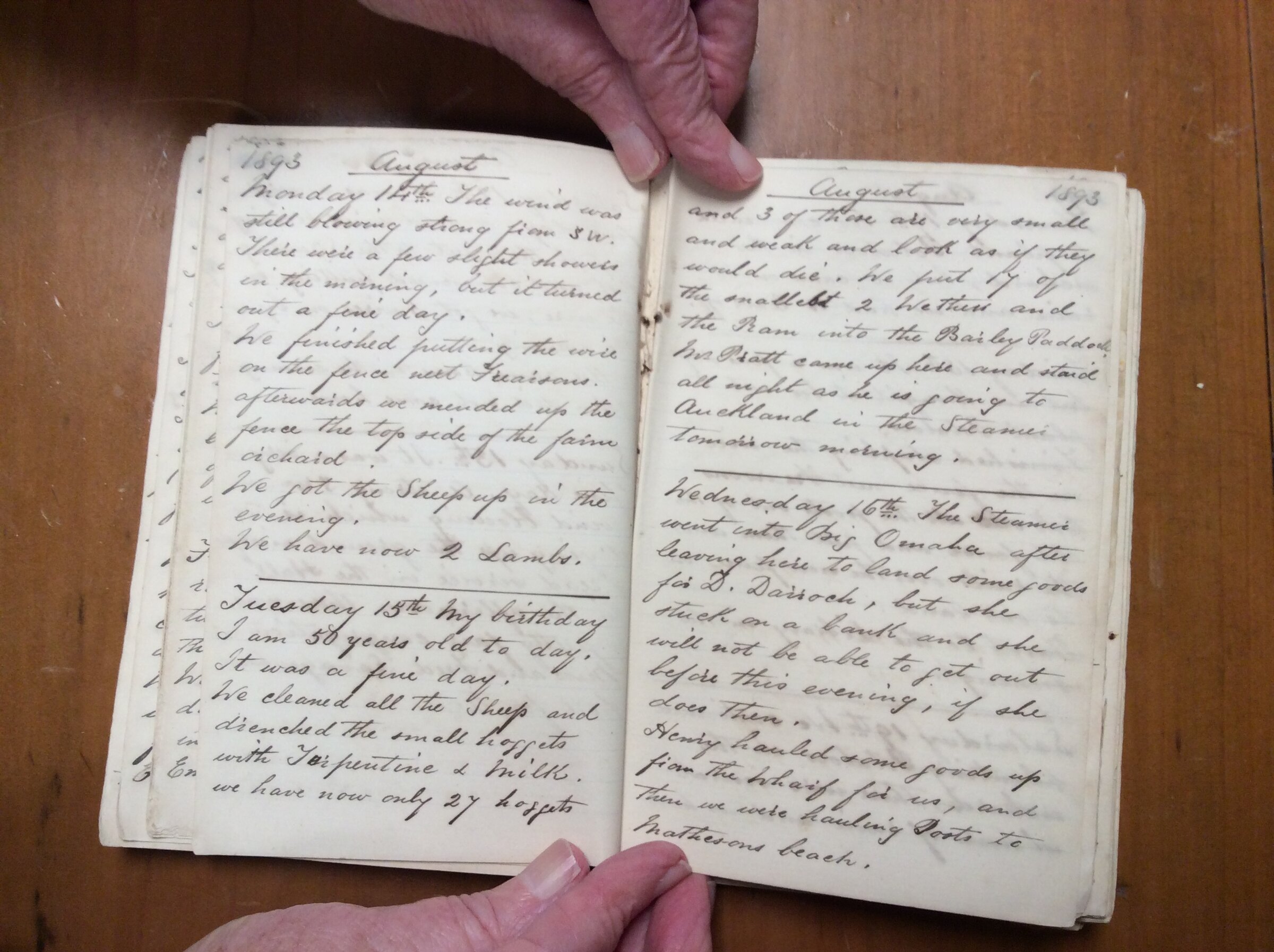 Original CS Clarke diary page