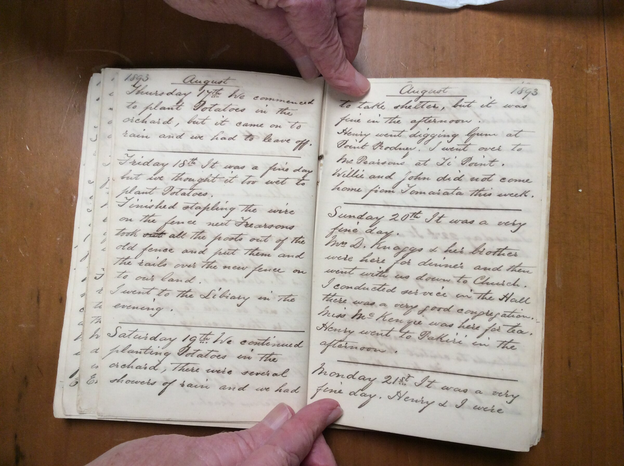 Original CS Clarke diary page