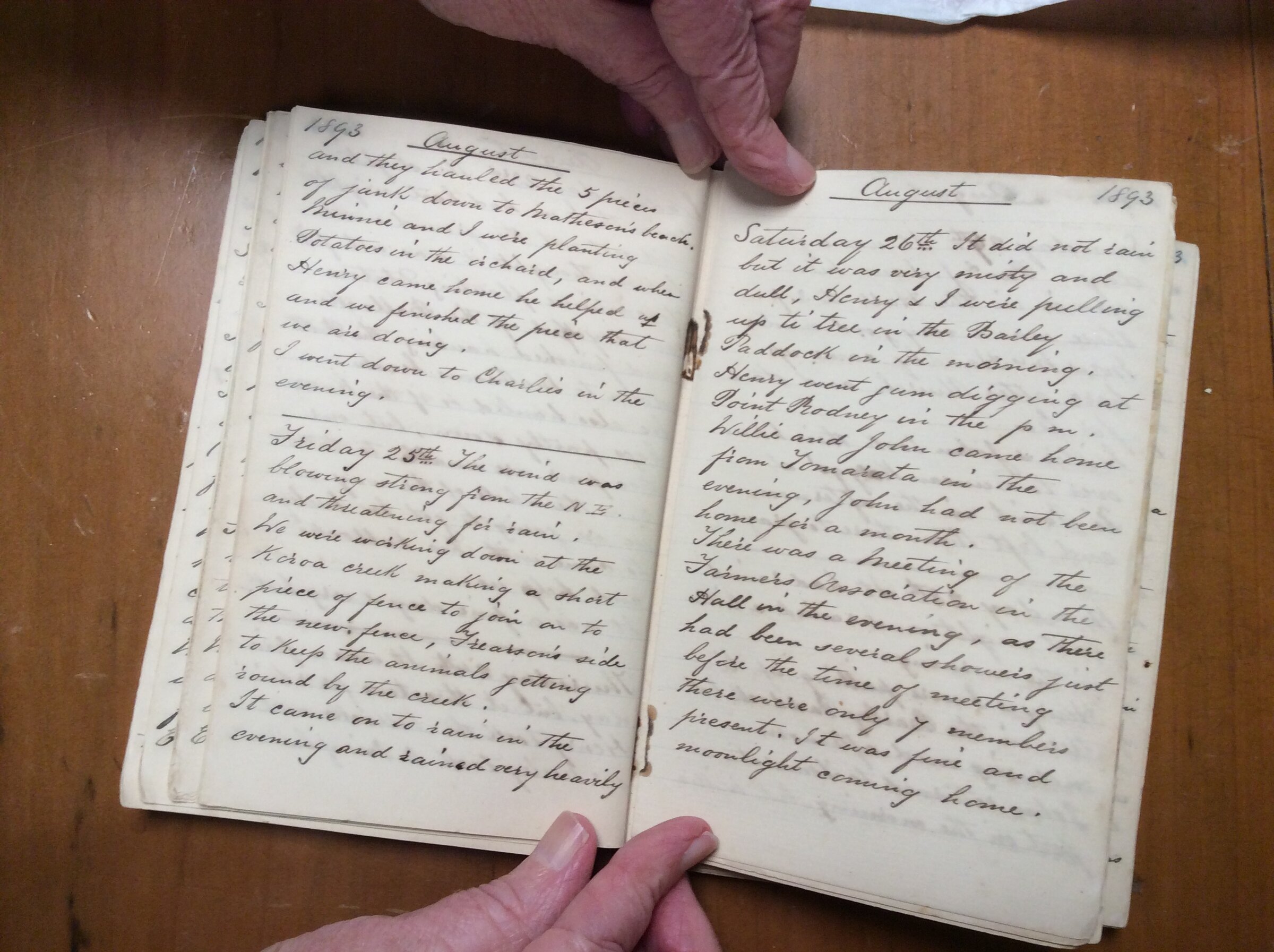 Original CS Clarke diary page