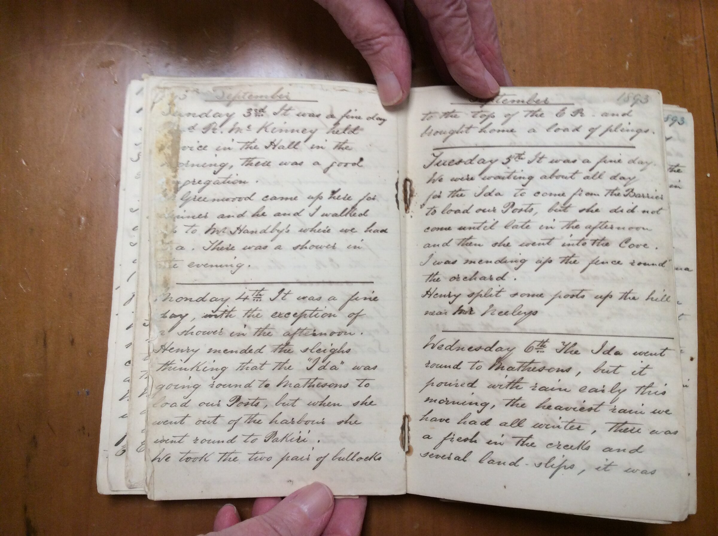 Original CS Clarke diary page