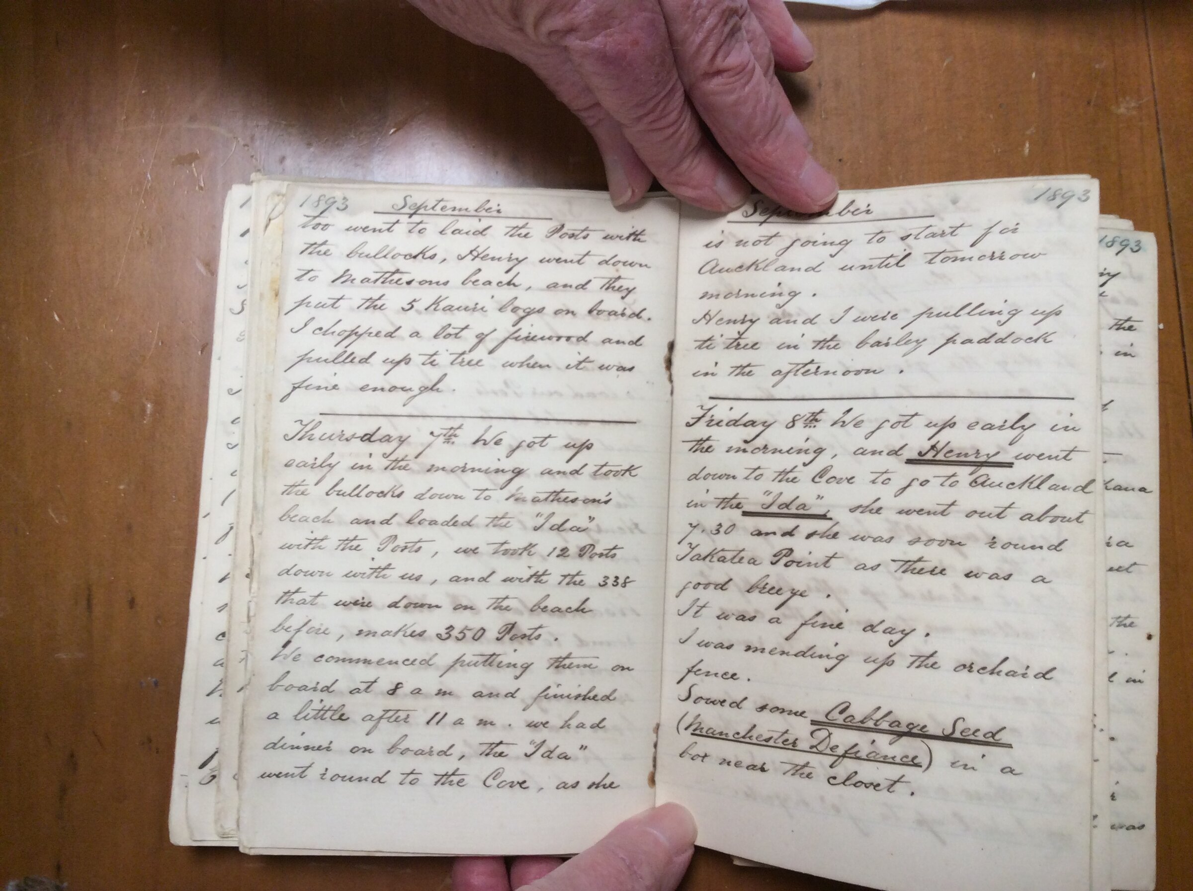 Original CS Clarke diary page