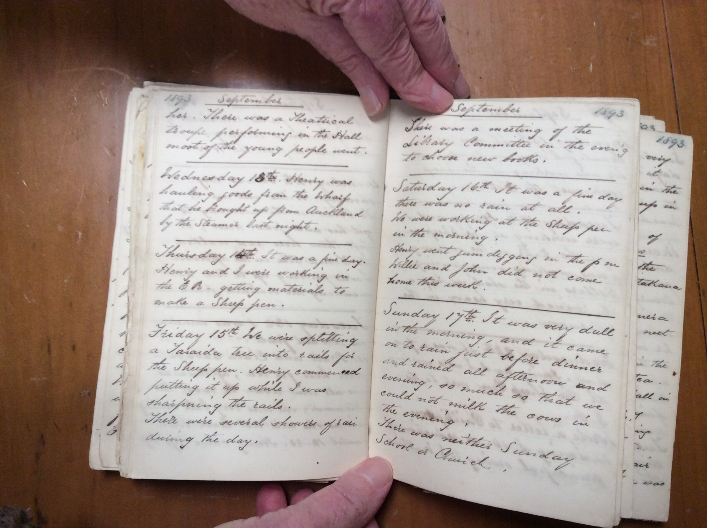 Original CS Clarke diary page