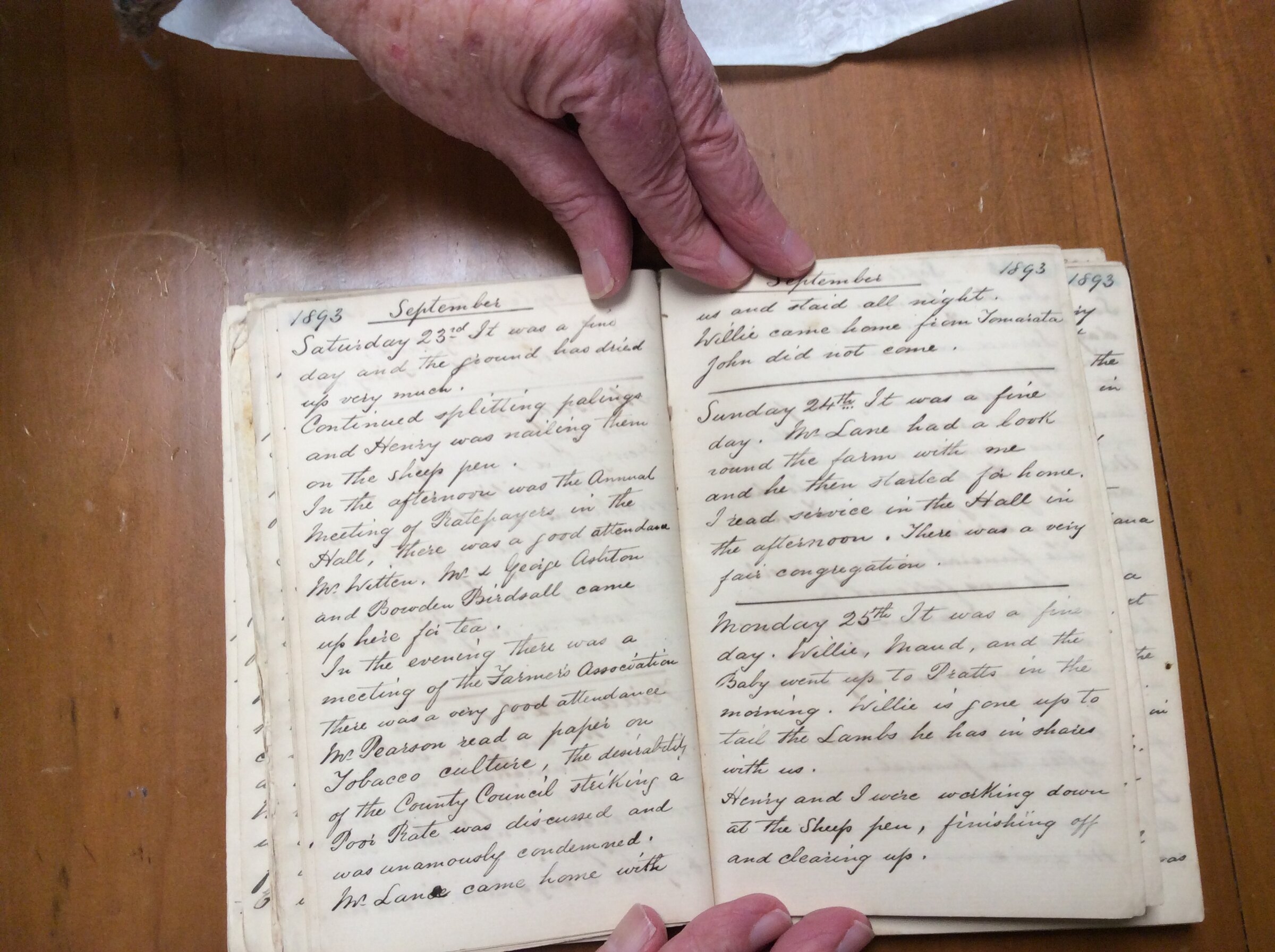 Original CS Clarke diary page