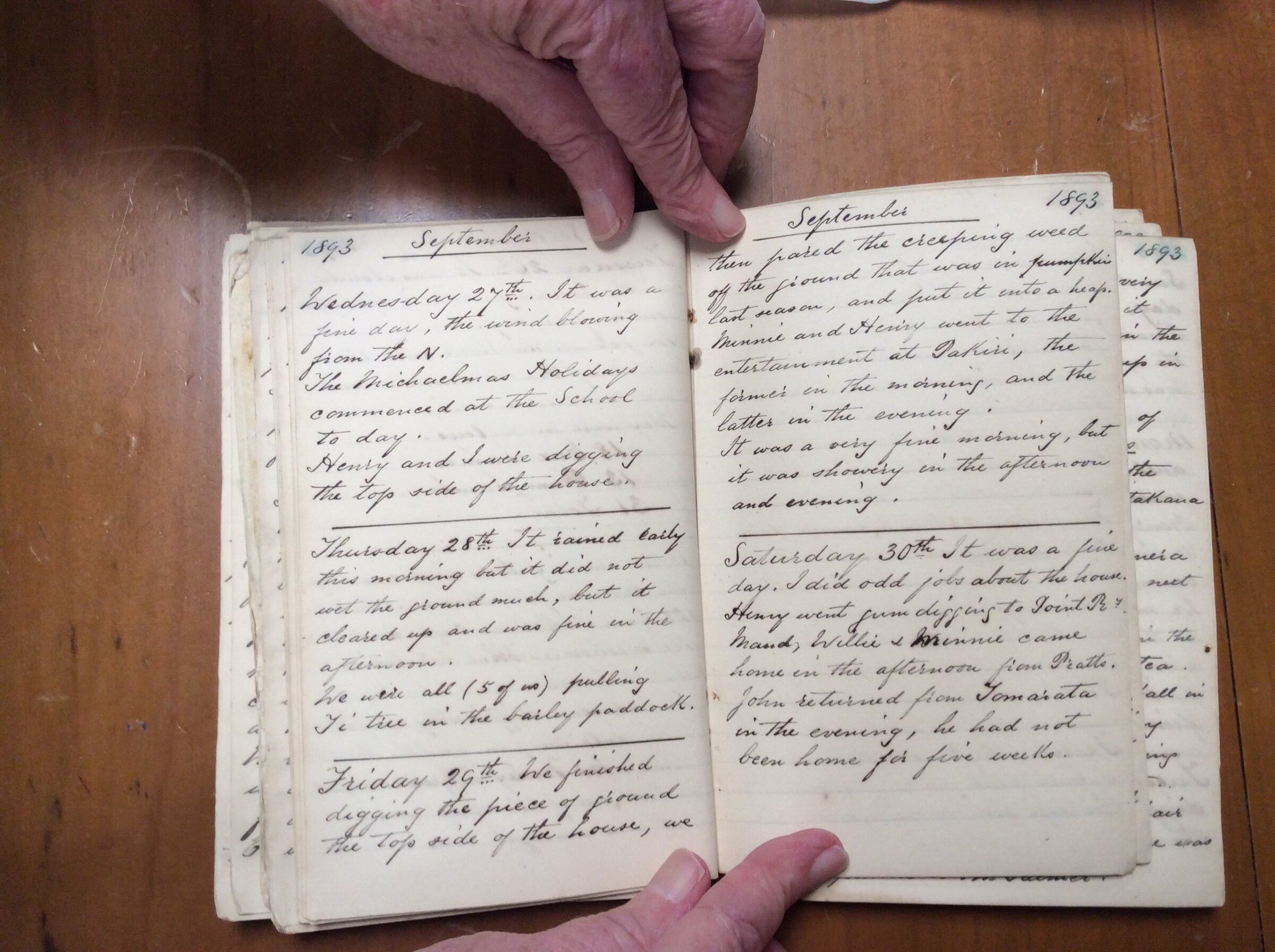 Original CS Clarke diary page