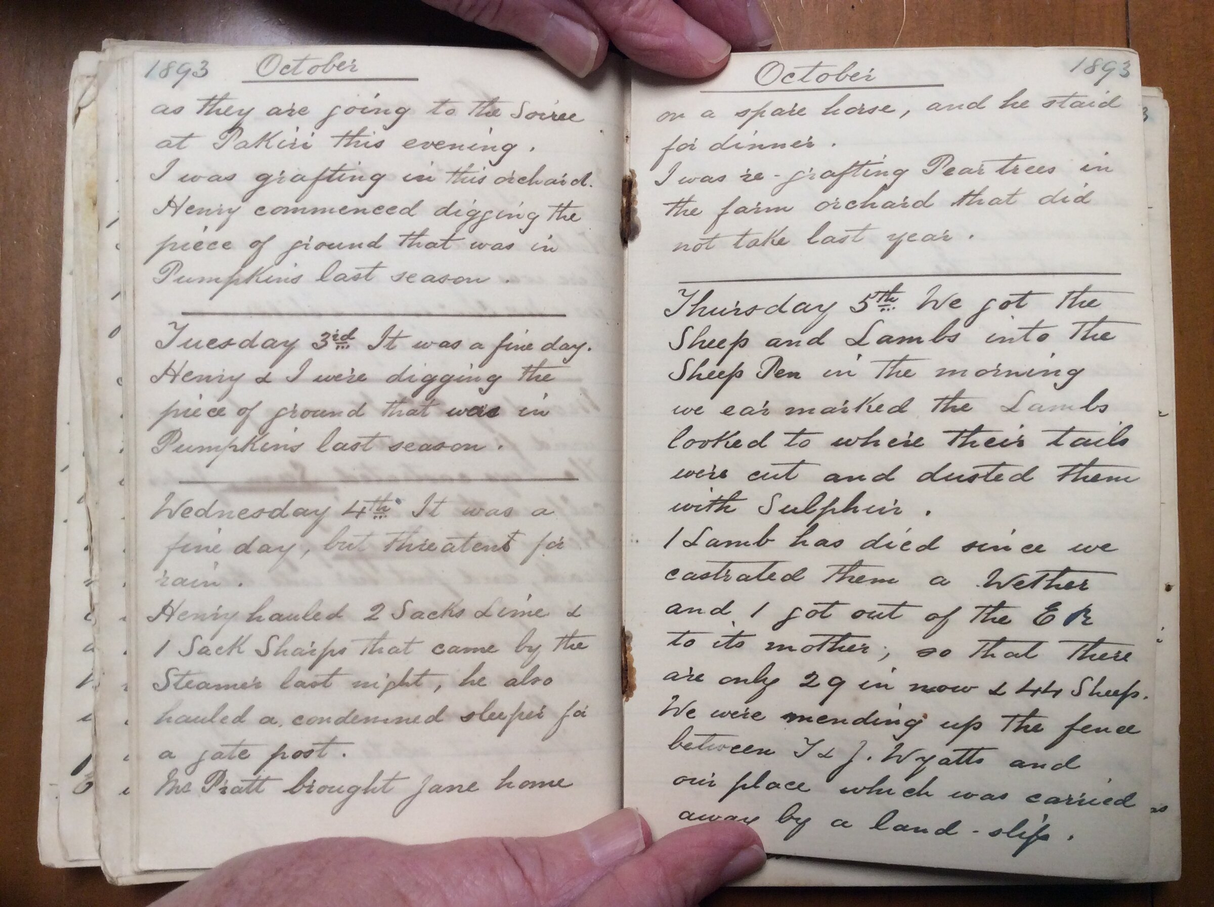 Original CS Clarke diary page