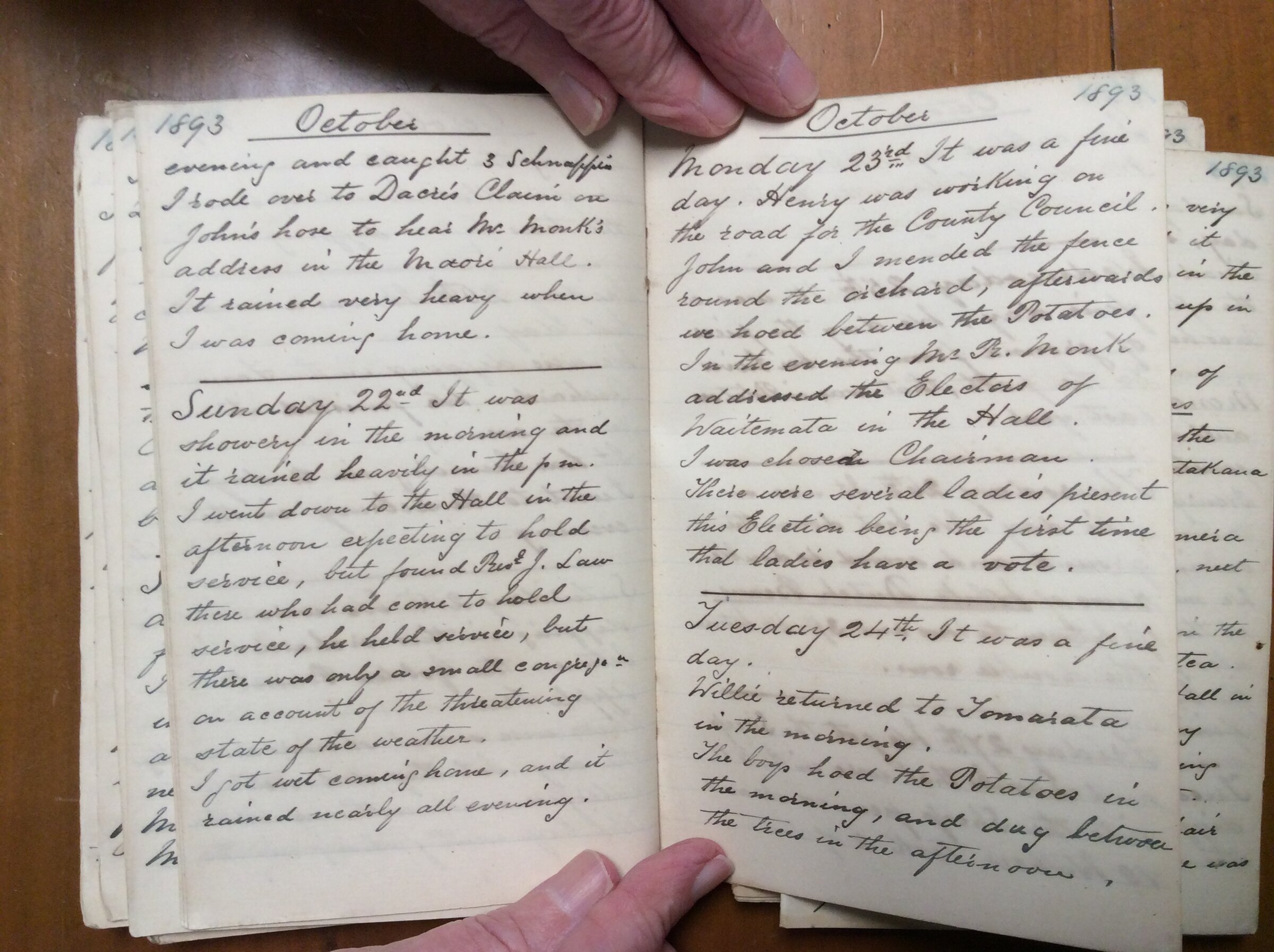 Original CS Clarke diary page