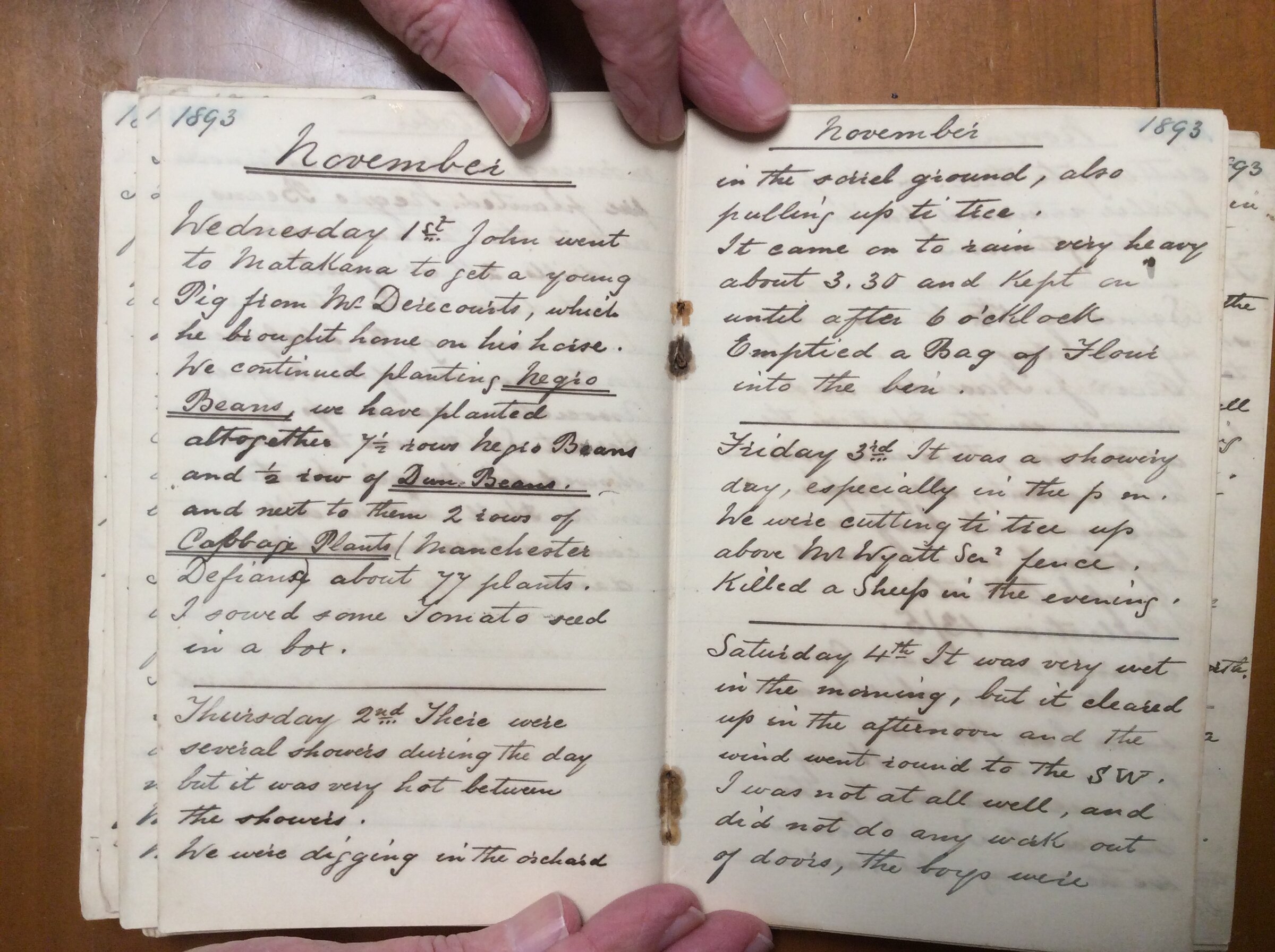 Original CS Clarke diary page