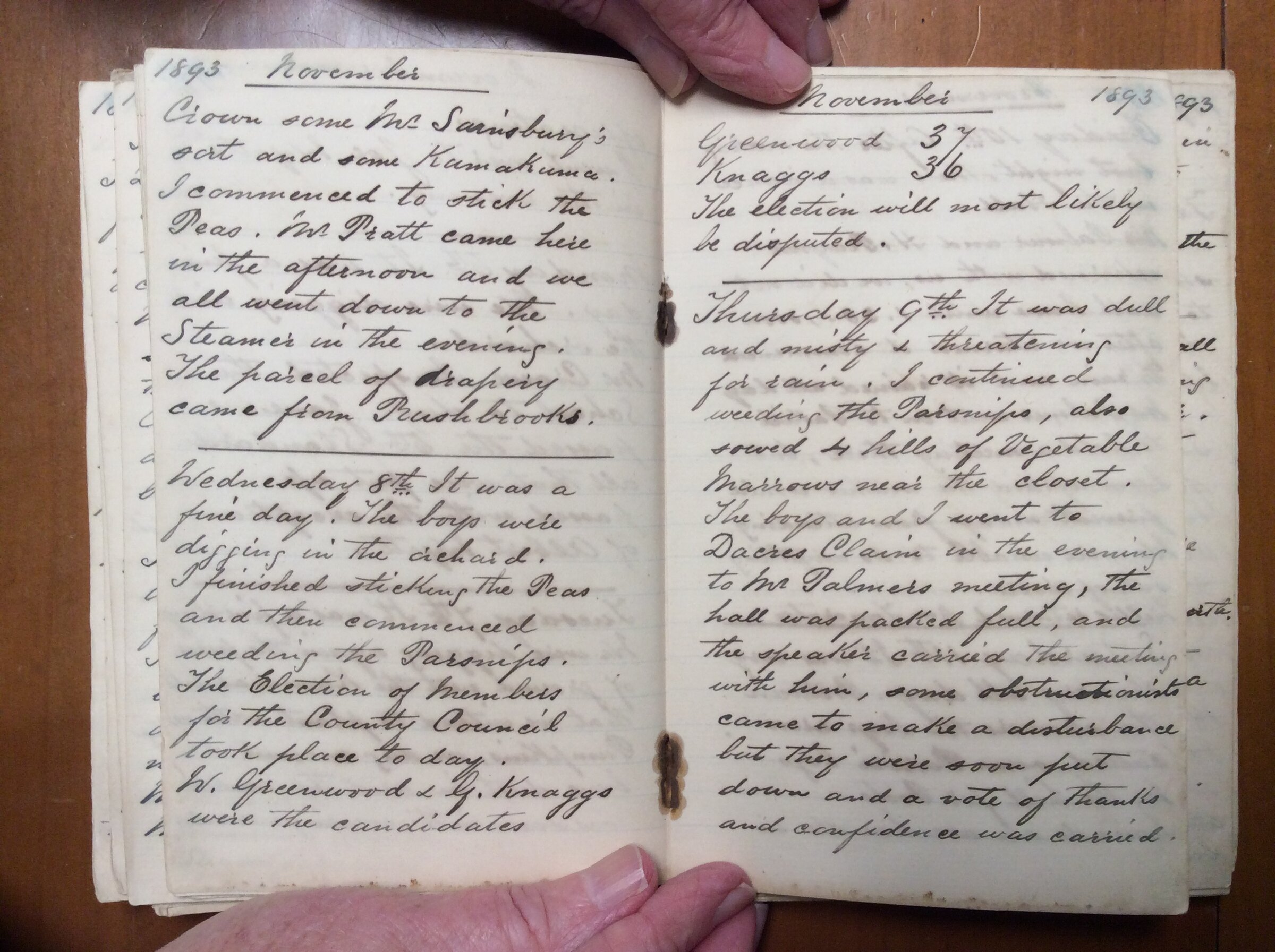 Original CS Clarke diary page