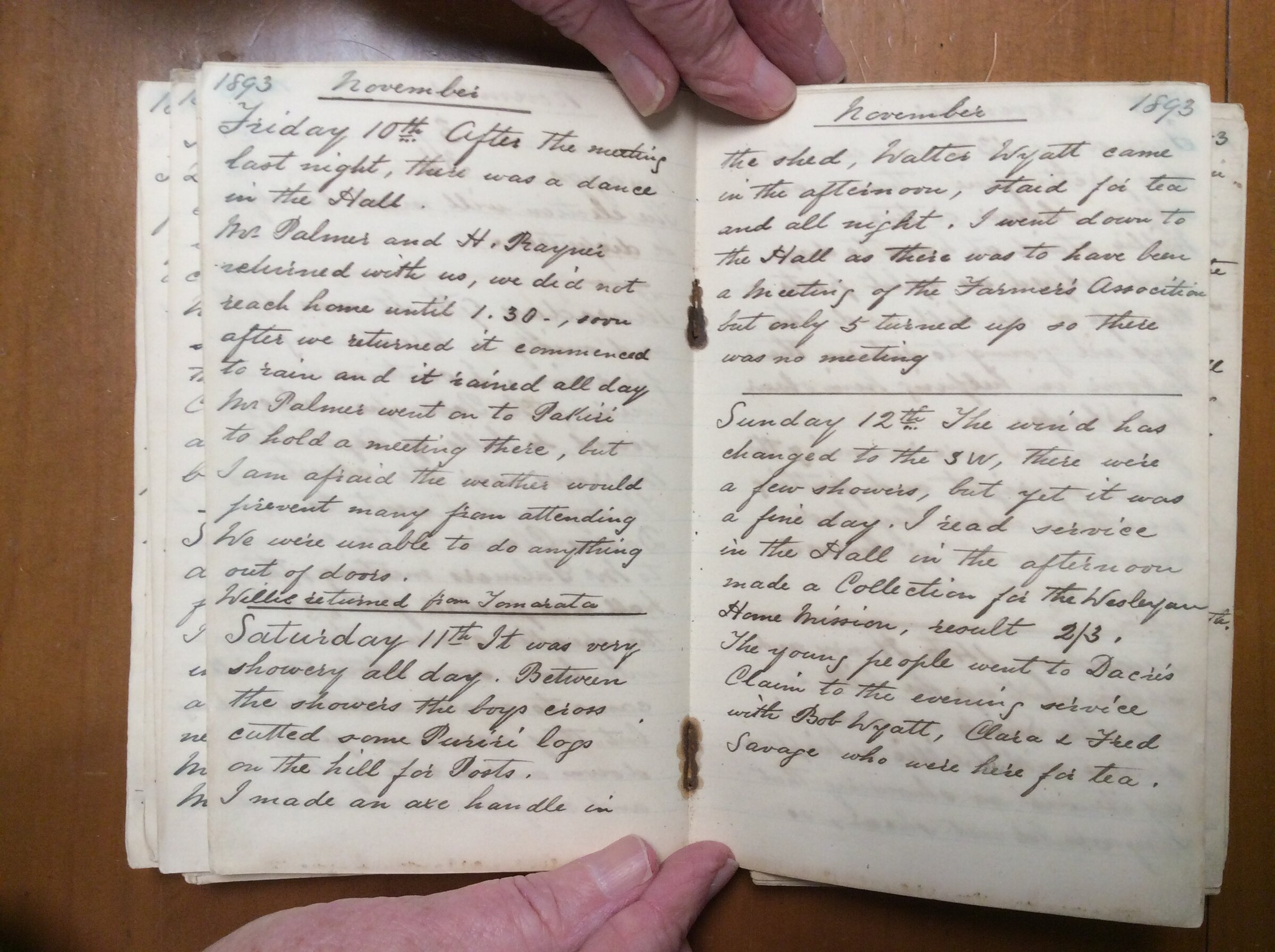 Original CS Clarke diary page