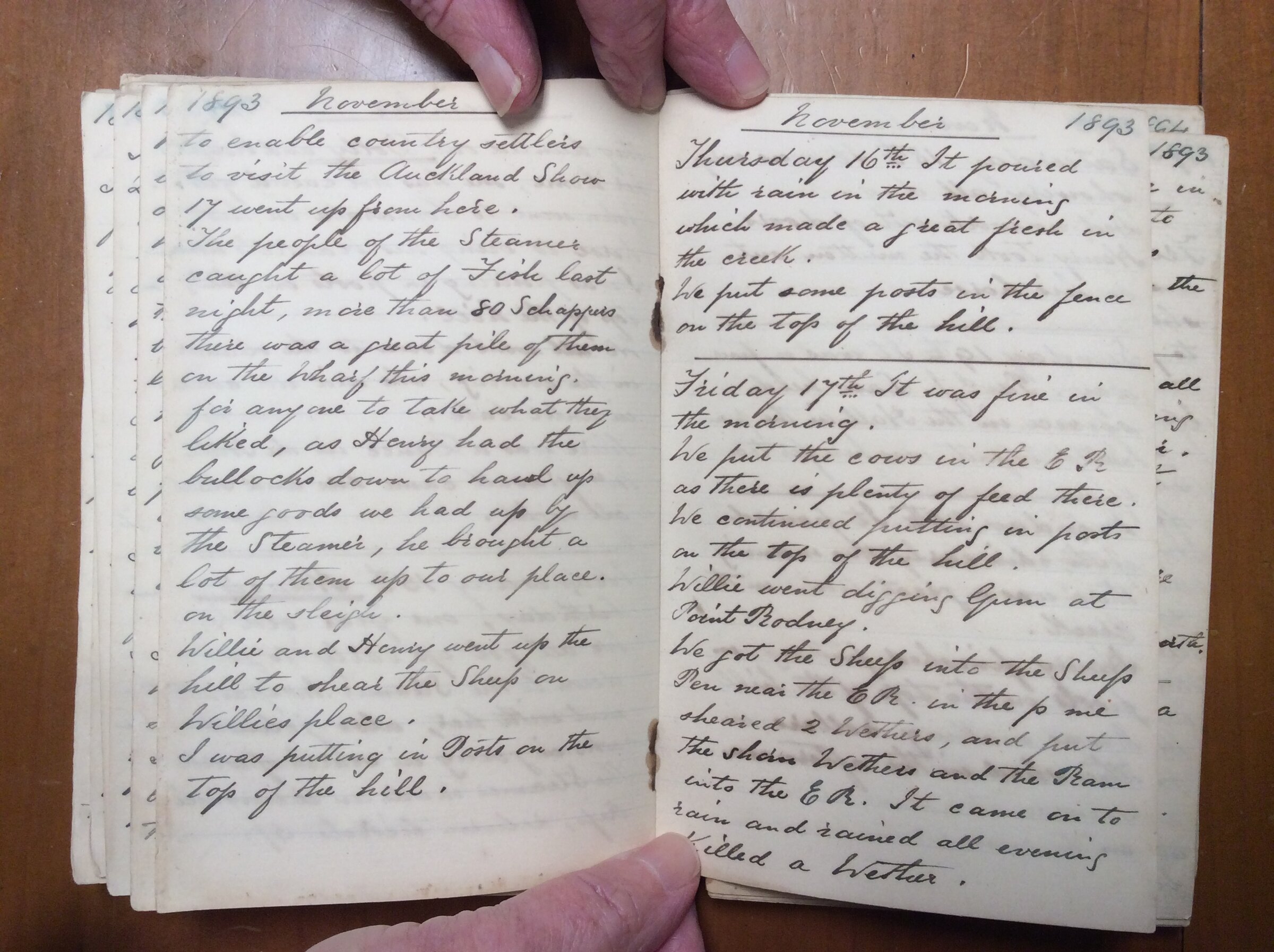 Original CS Clarke diary page