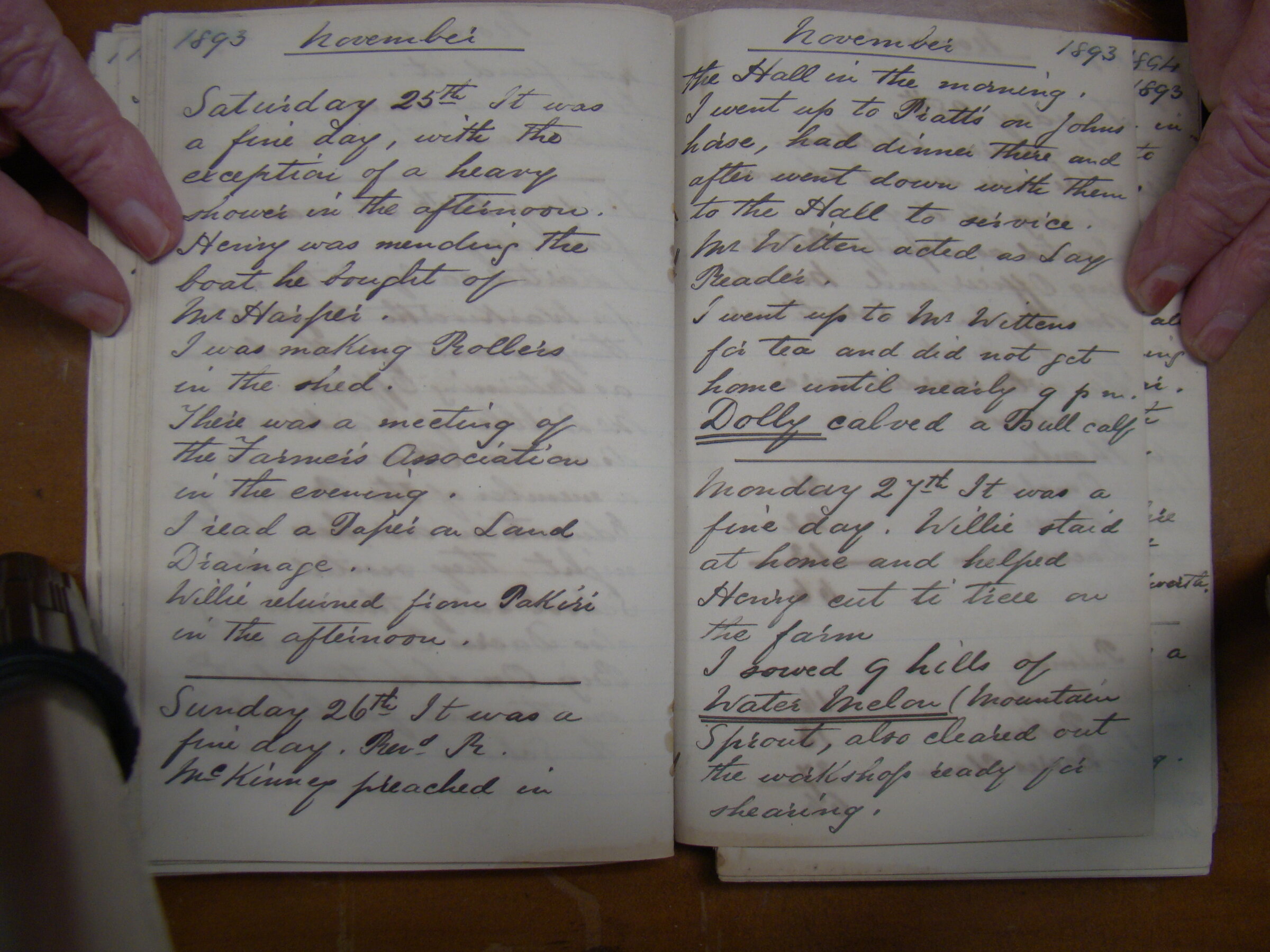 Original CS Clarke diary page