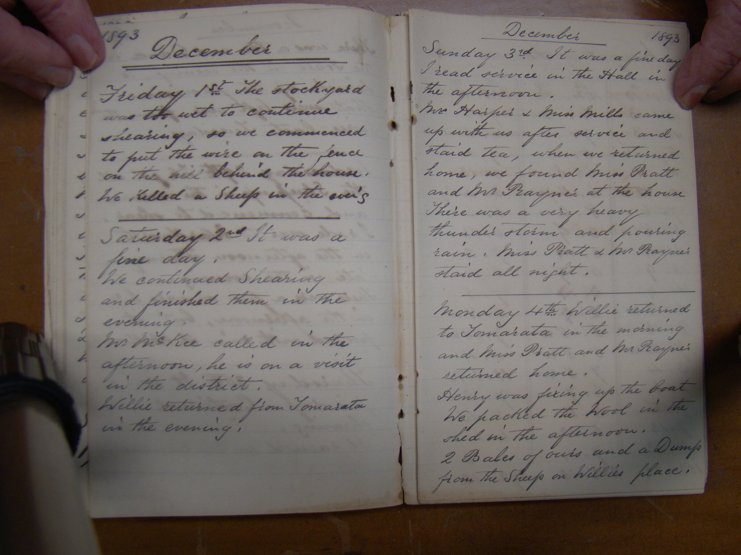 Original CS Clarke diary page