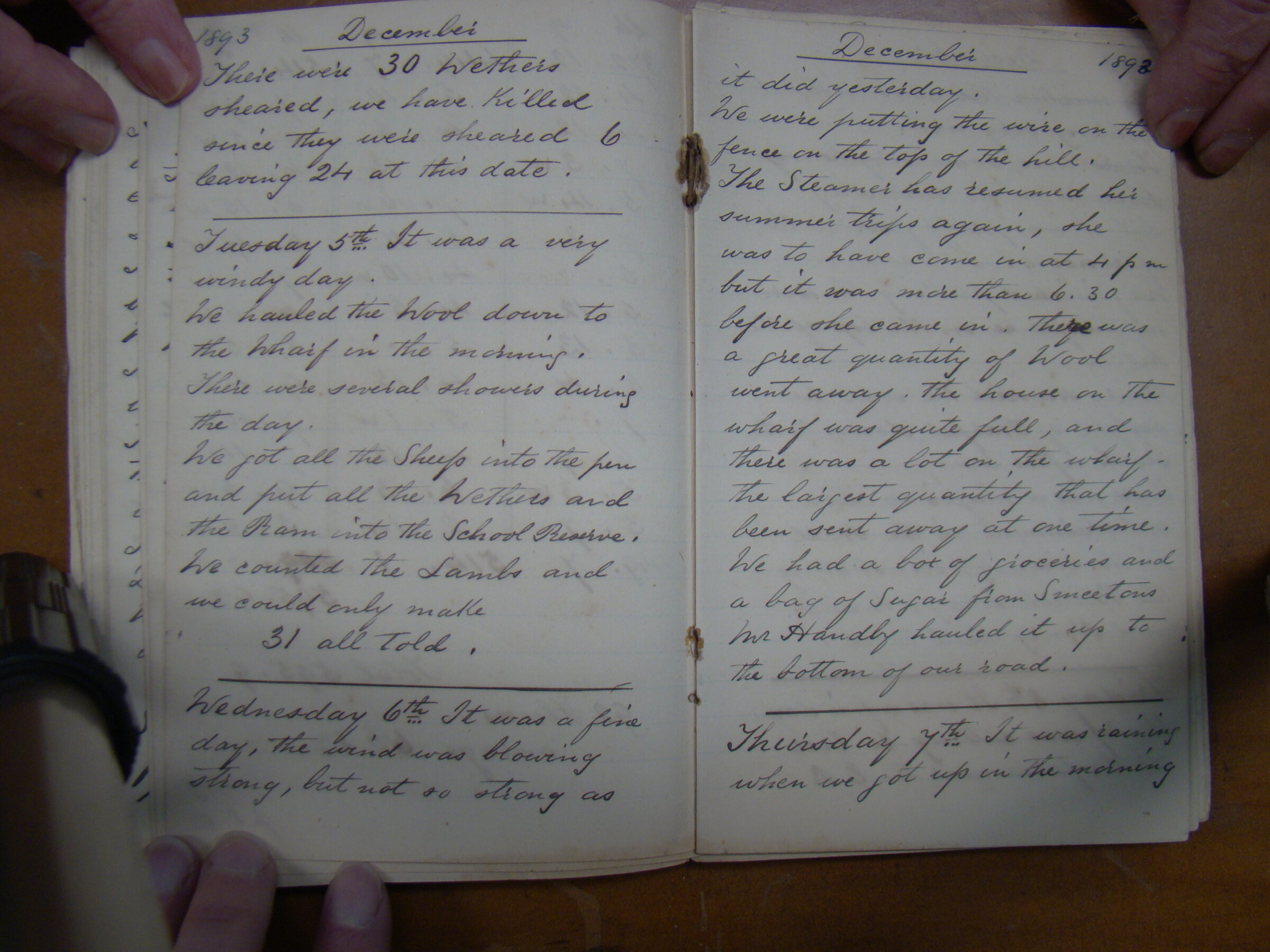 Original CS Clarke diary page