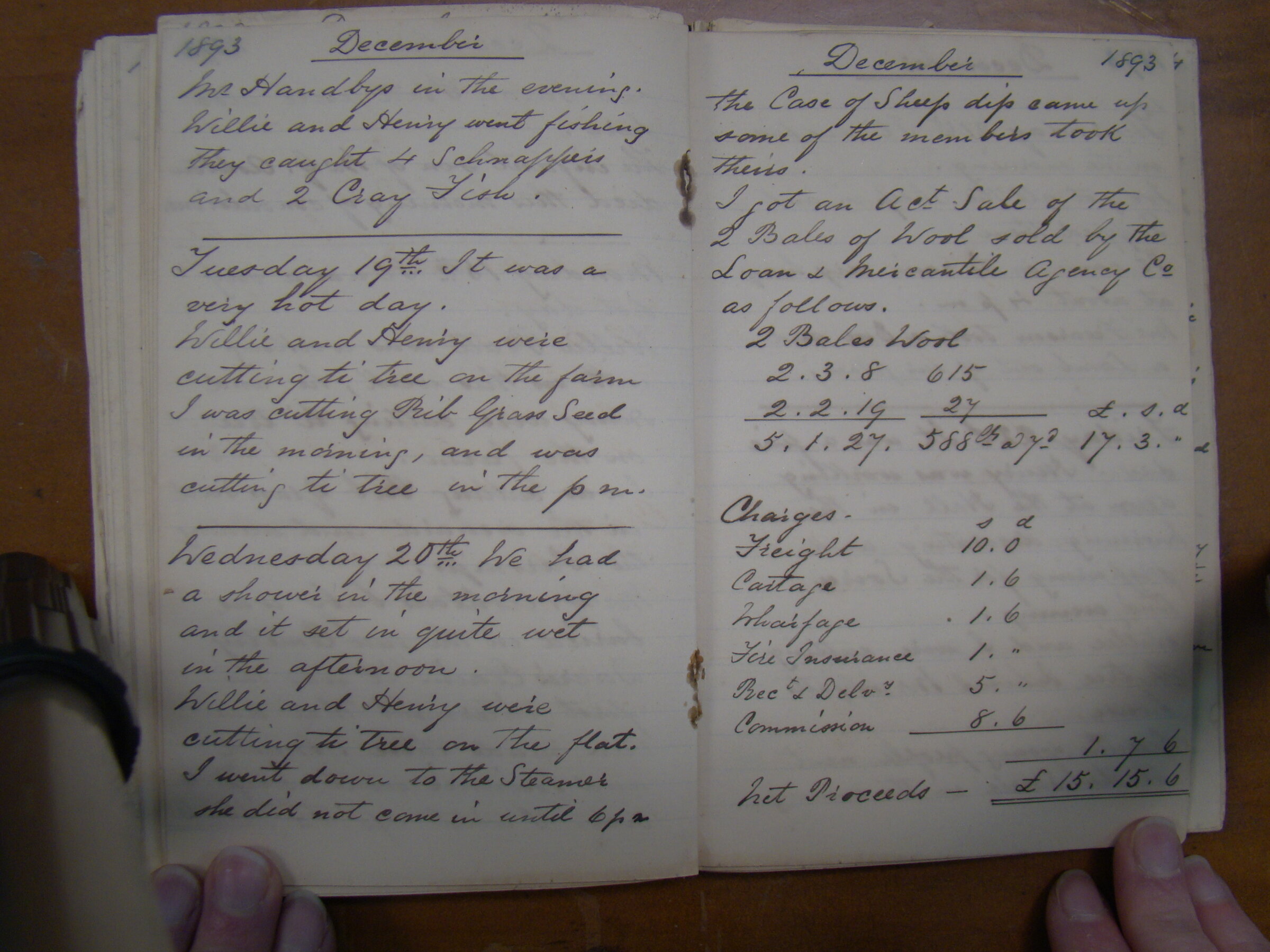Original CS Clarke diary page