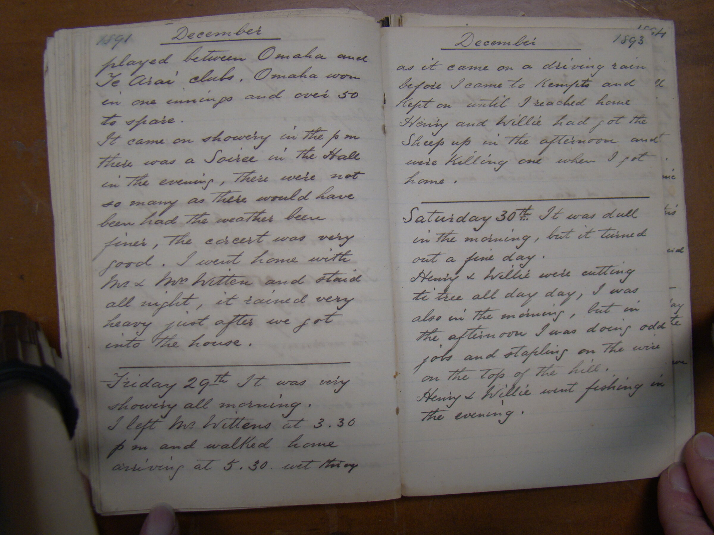 Original CS Clarke diary page