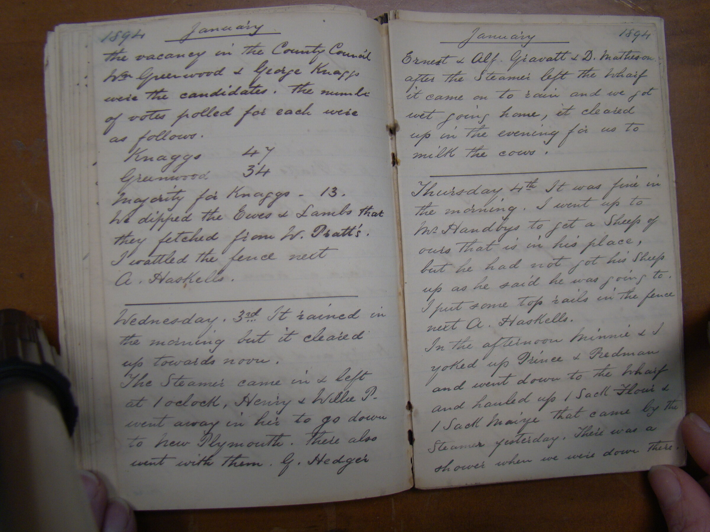 Original CS Clarke diary page