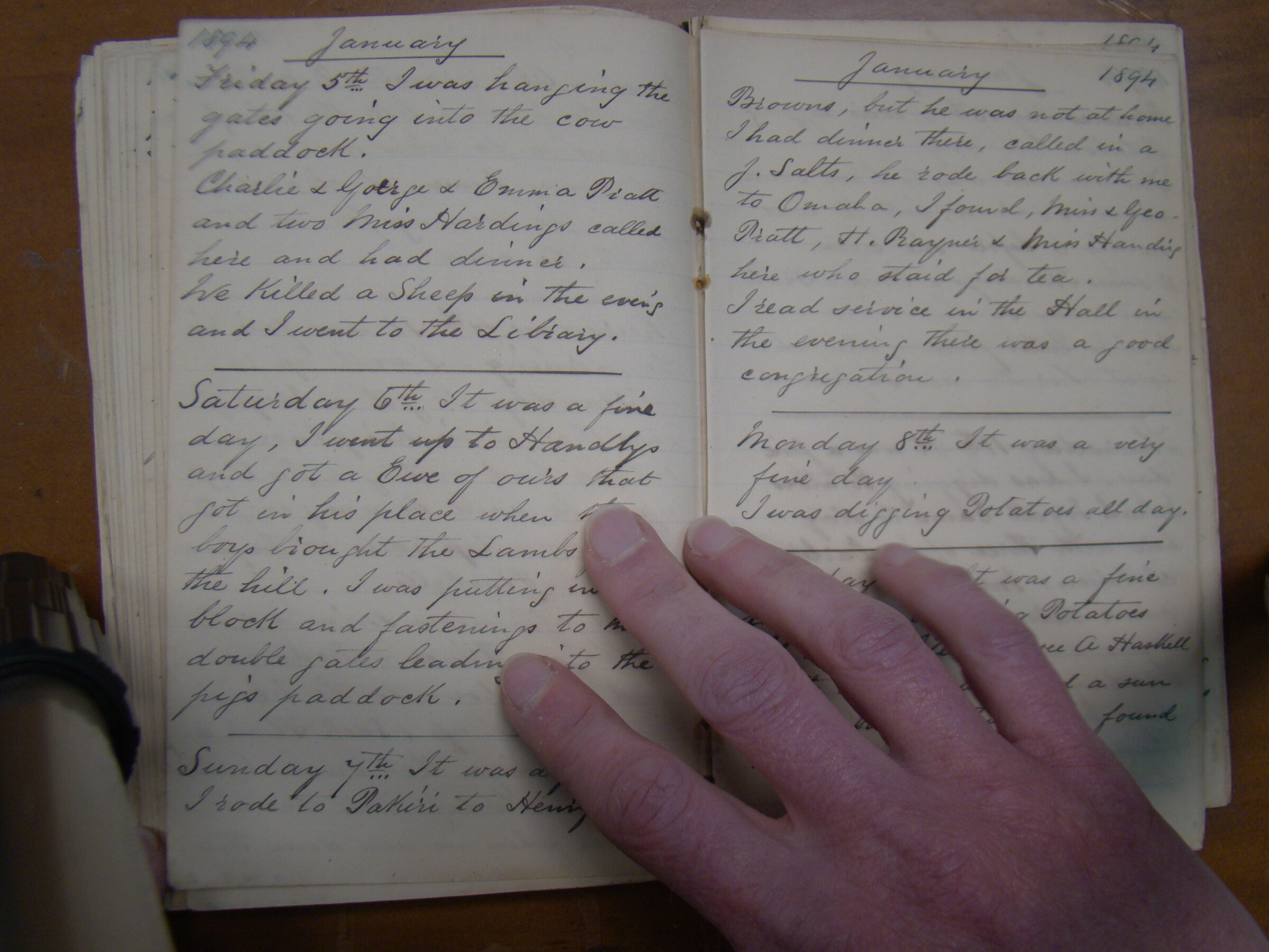 Original CS Clarke diary page